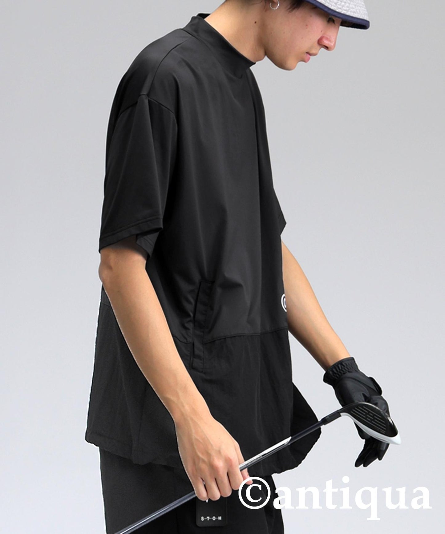 Men's ANTIQUA GOLF × STCH Back Logo Tops