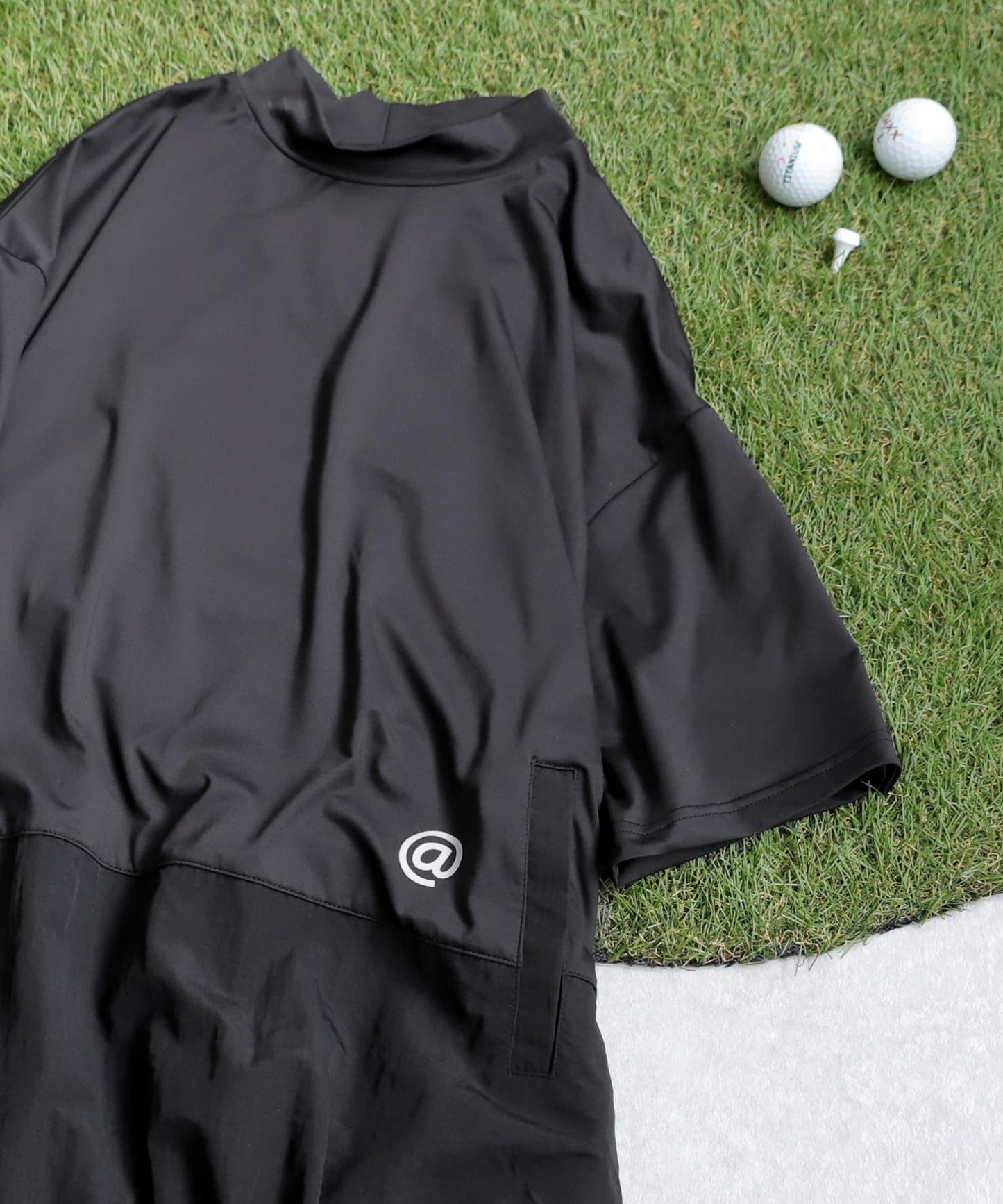 Men's ANTIQUA GOLF × STCH Back Logo Tops