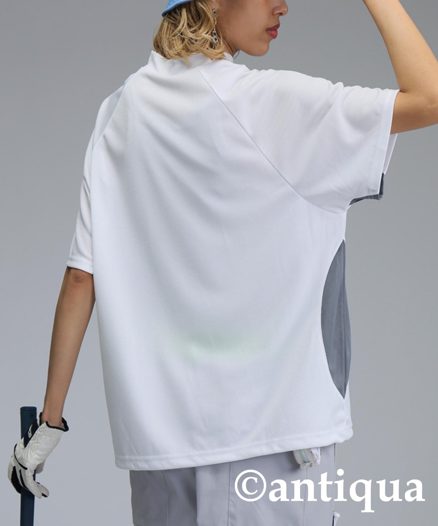 Ladies ANTIQUA GOLF × STCH Mesh Switching Tops