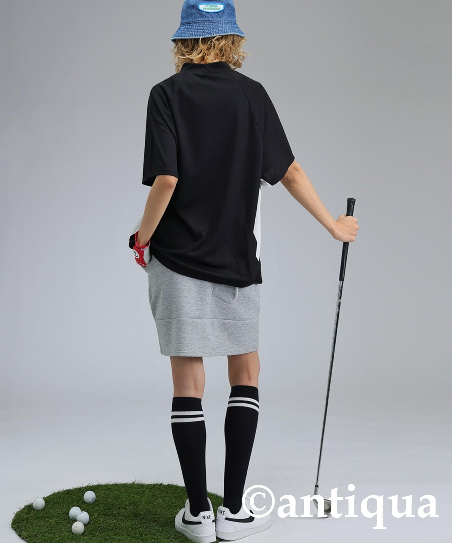 Ladies ANTIQUA GOLF × STCH Mesh Switching Tops