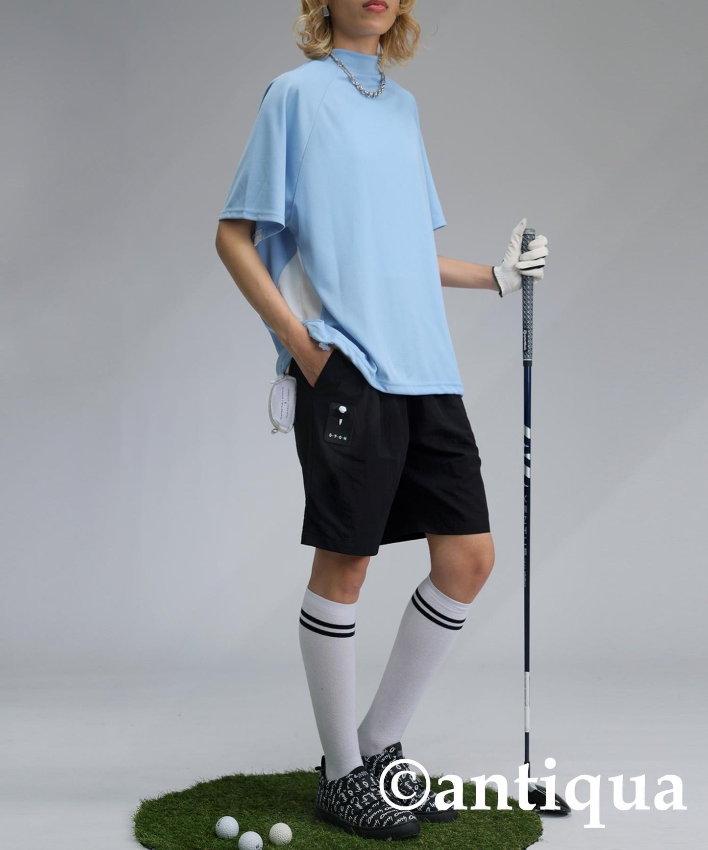 Ladies ANTIQUA GOLF × STCH Mesh Switching Tops