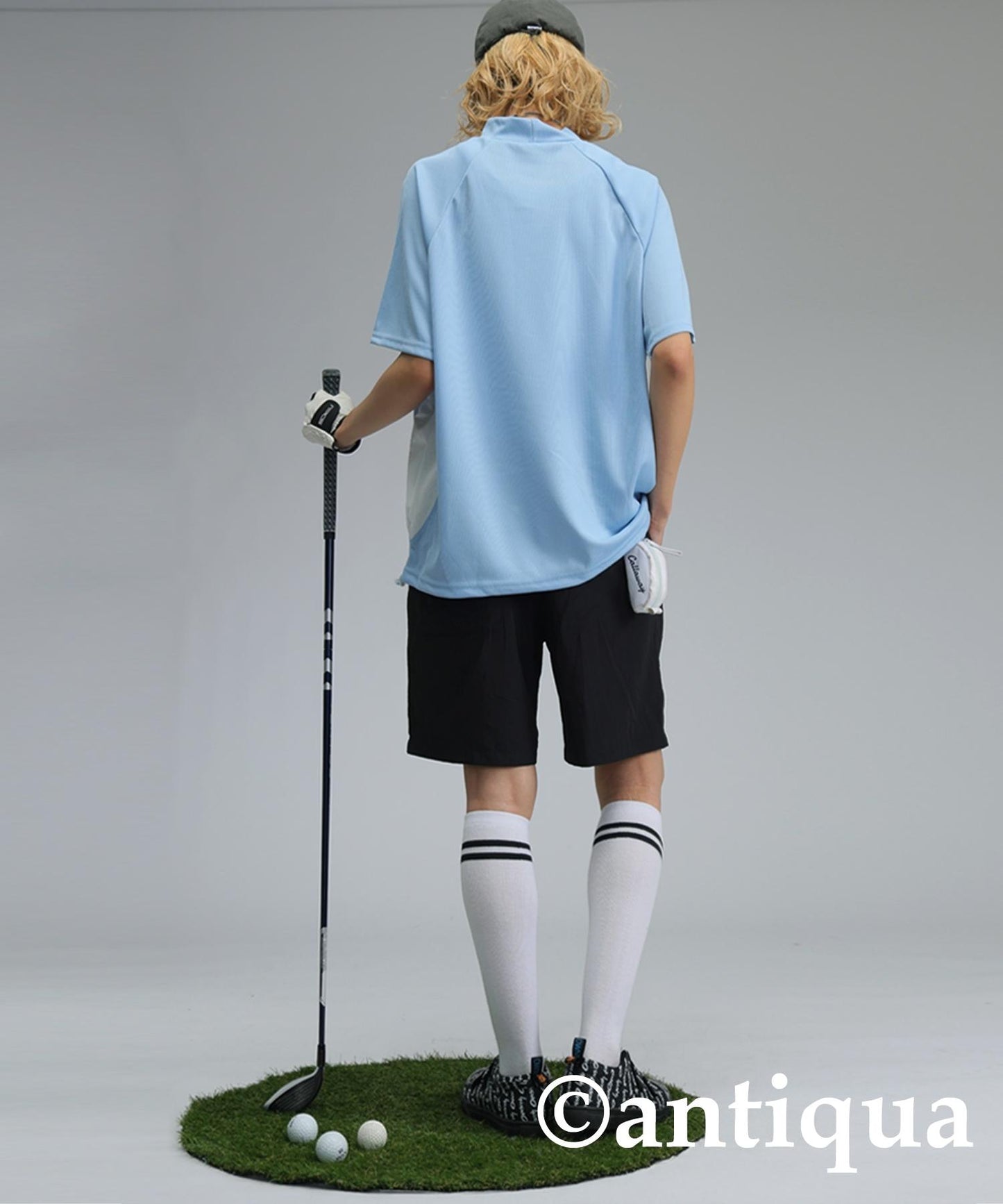 Ladies ANTIQUA GOLF × STCH Mesh Switching Tops