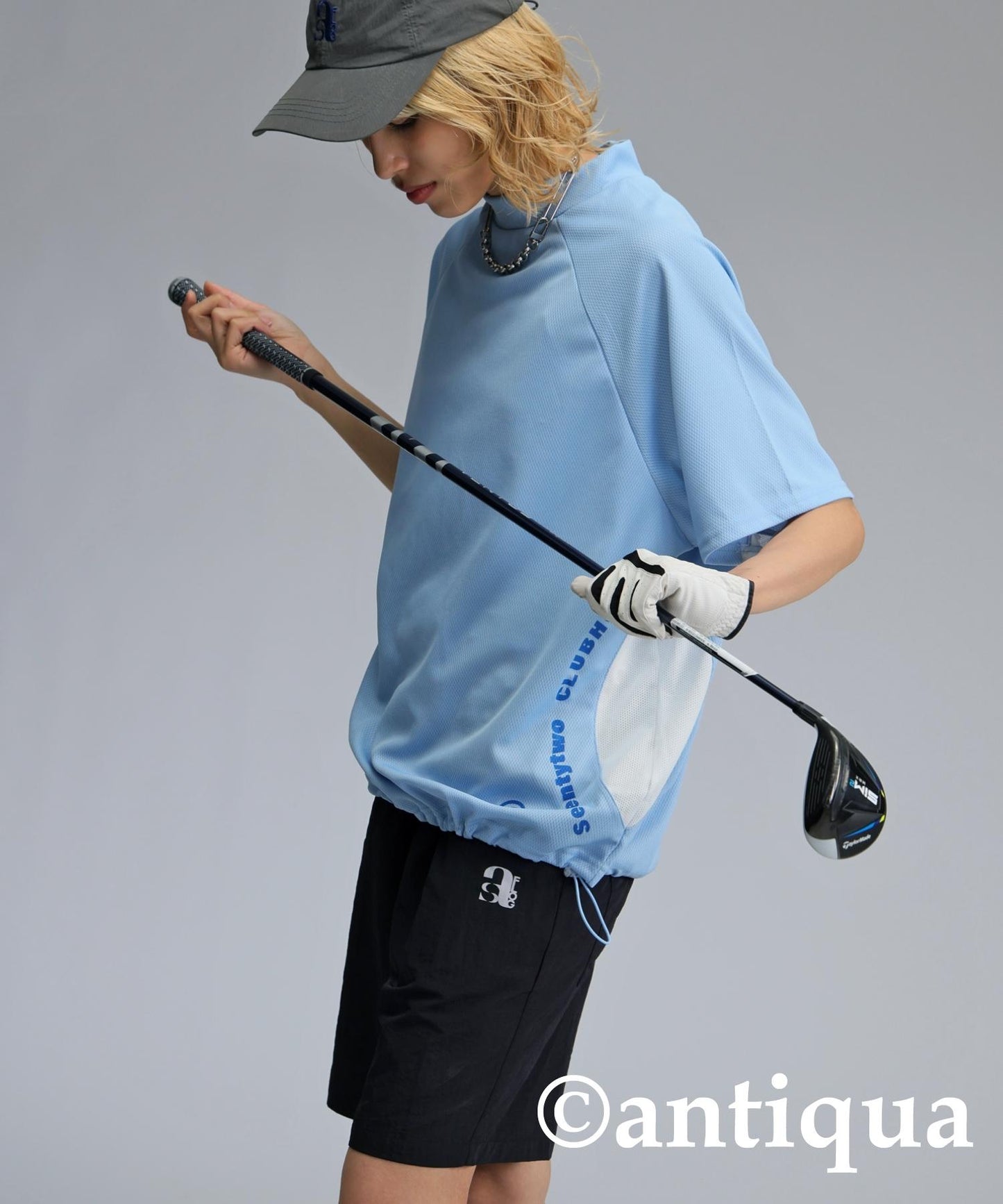 Ladies ANTIQUA GOLF × STCH Mesh Switching Tops