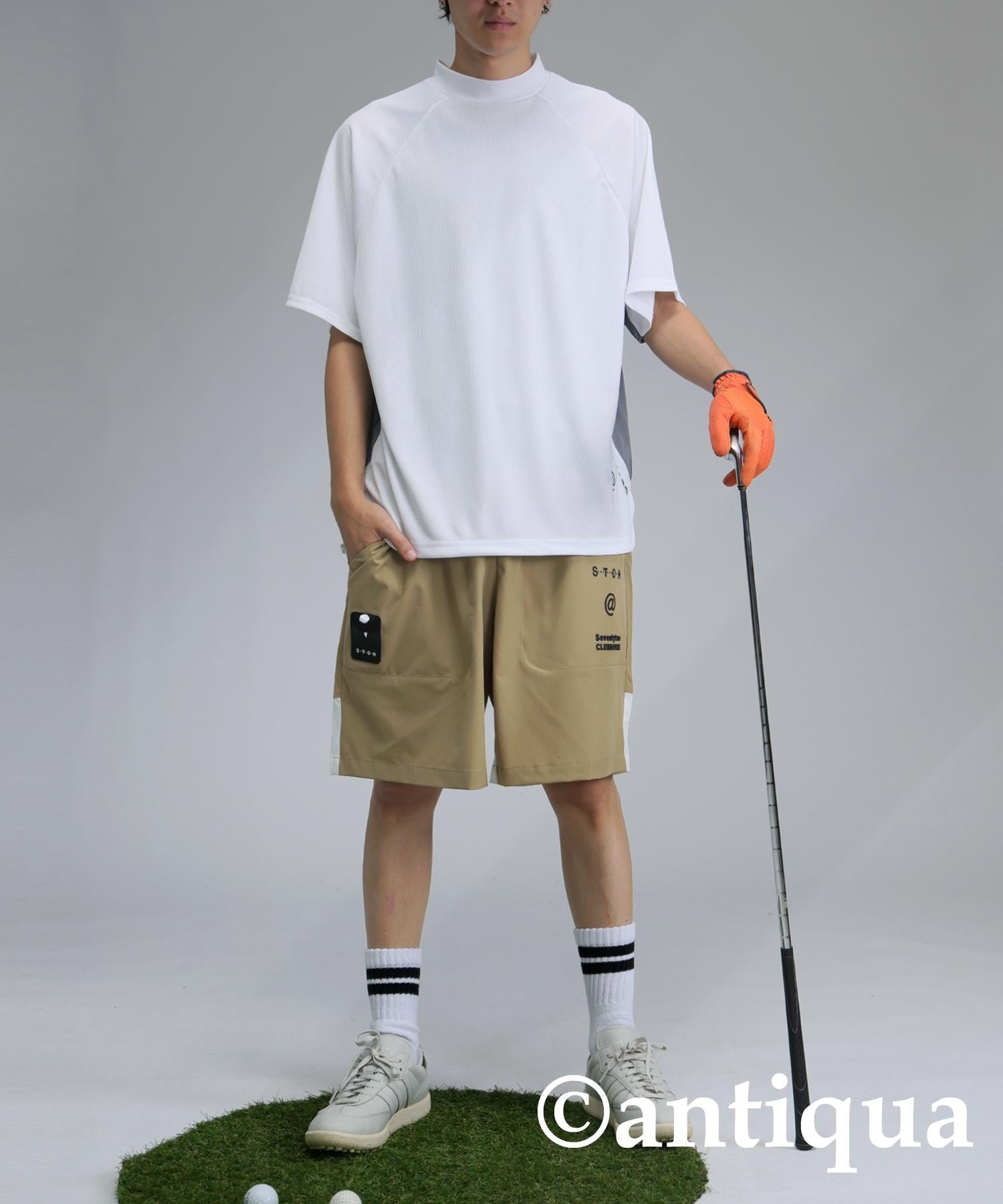 Men's ANTIQUA GOLF × STCH Mesh Switching Tops | Japanese fashion