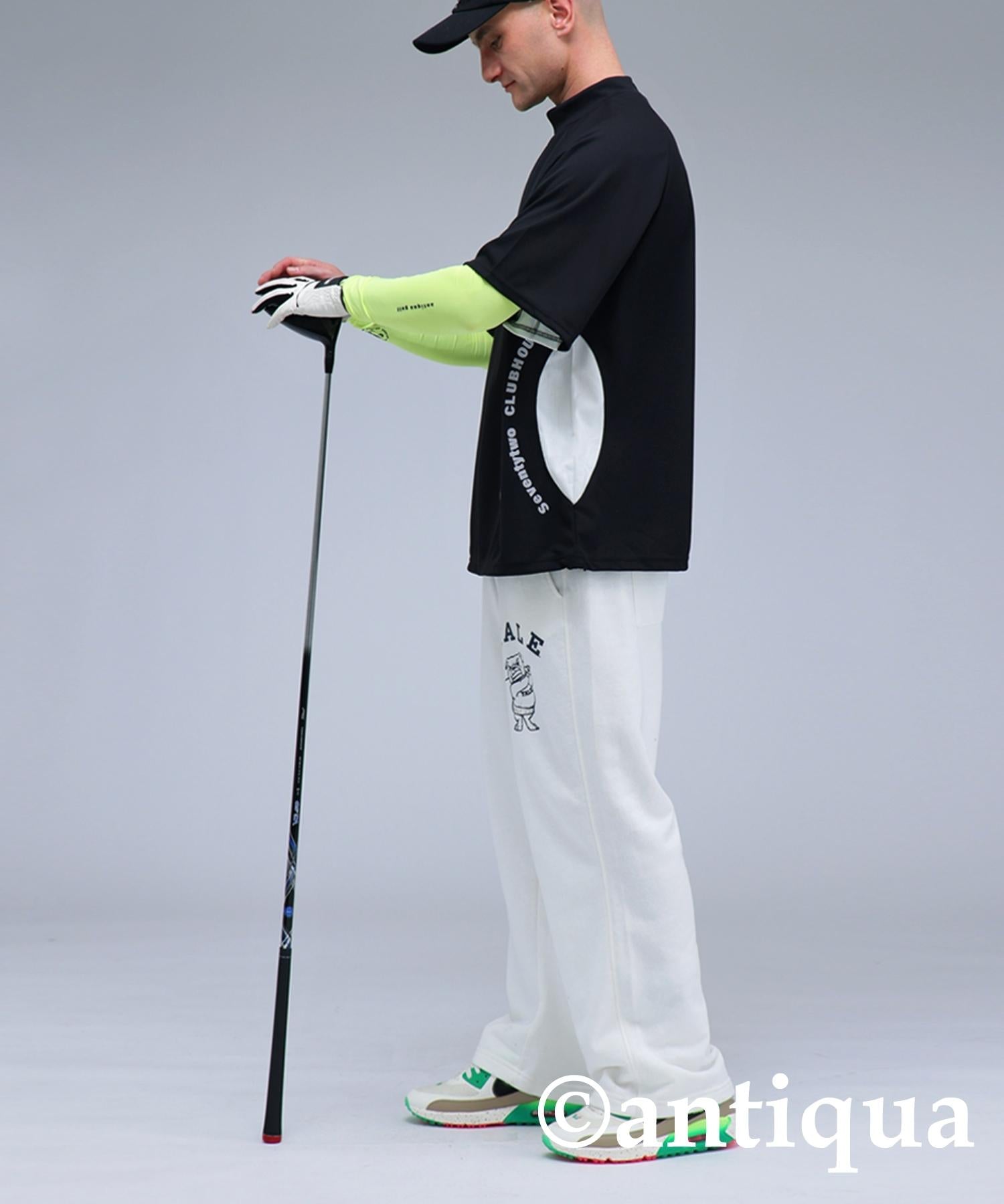 Men's ANTIQUA GOLF × STCH Mesh Switching Tops | Japanese fashion