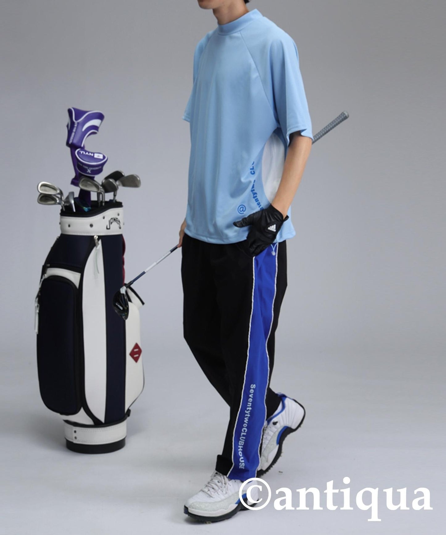 Men's ANTIQUA GOLF × STCH Mesh Switching Tops