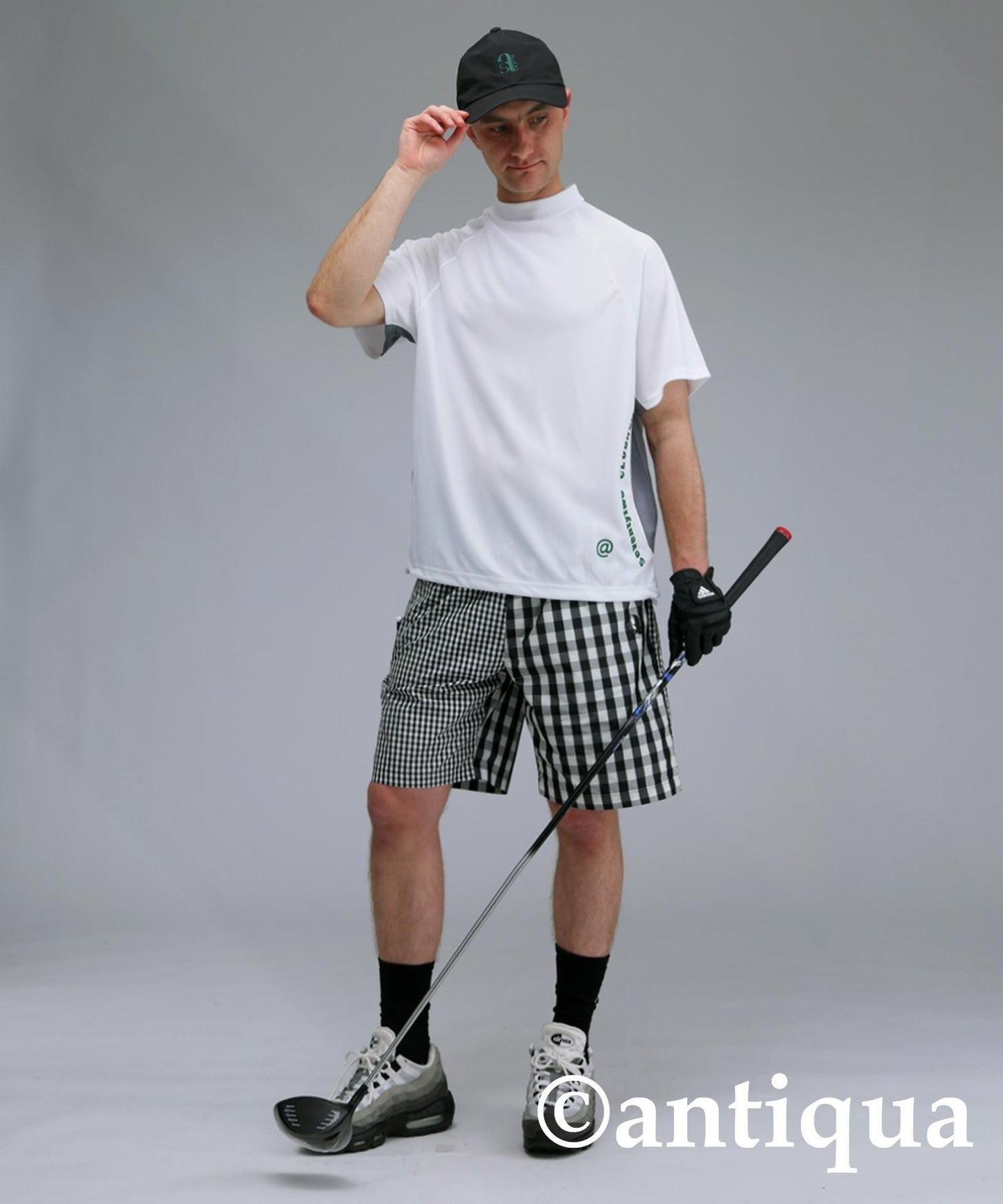 Men's ANTIQUA GOLF × STCH Mesh Switching Tops