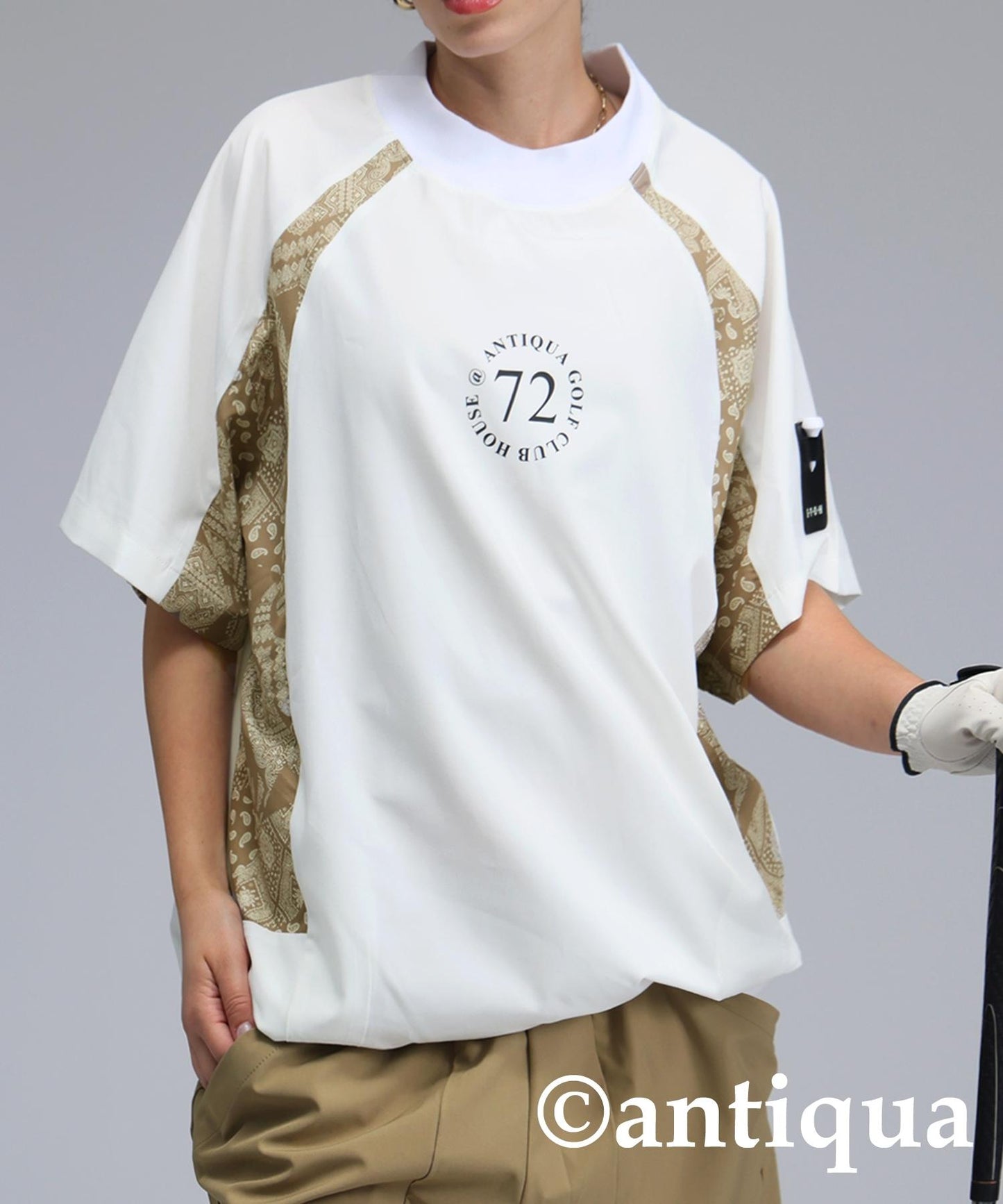 Ladies ANTIQUA GOLF × STCH Paisley Logo Tops