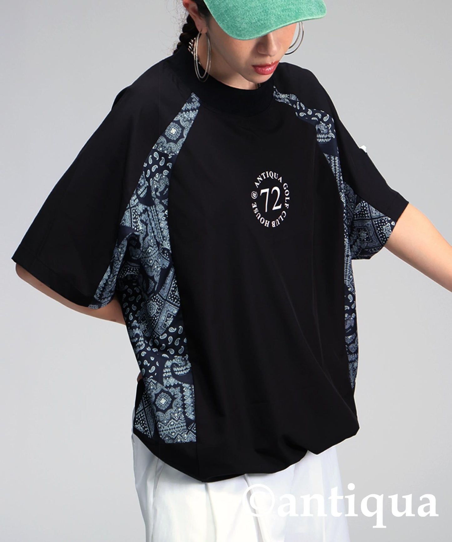 Ladies ANTIQUA GOLF × STCH Paisley Logo Tops