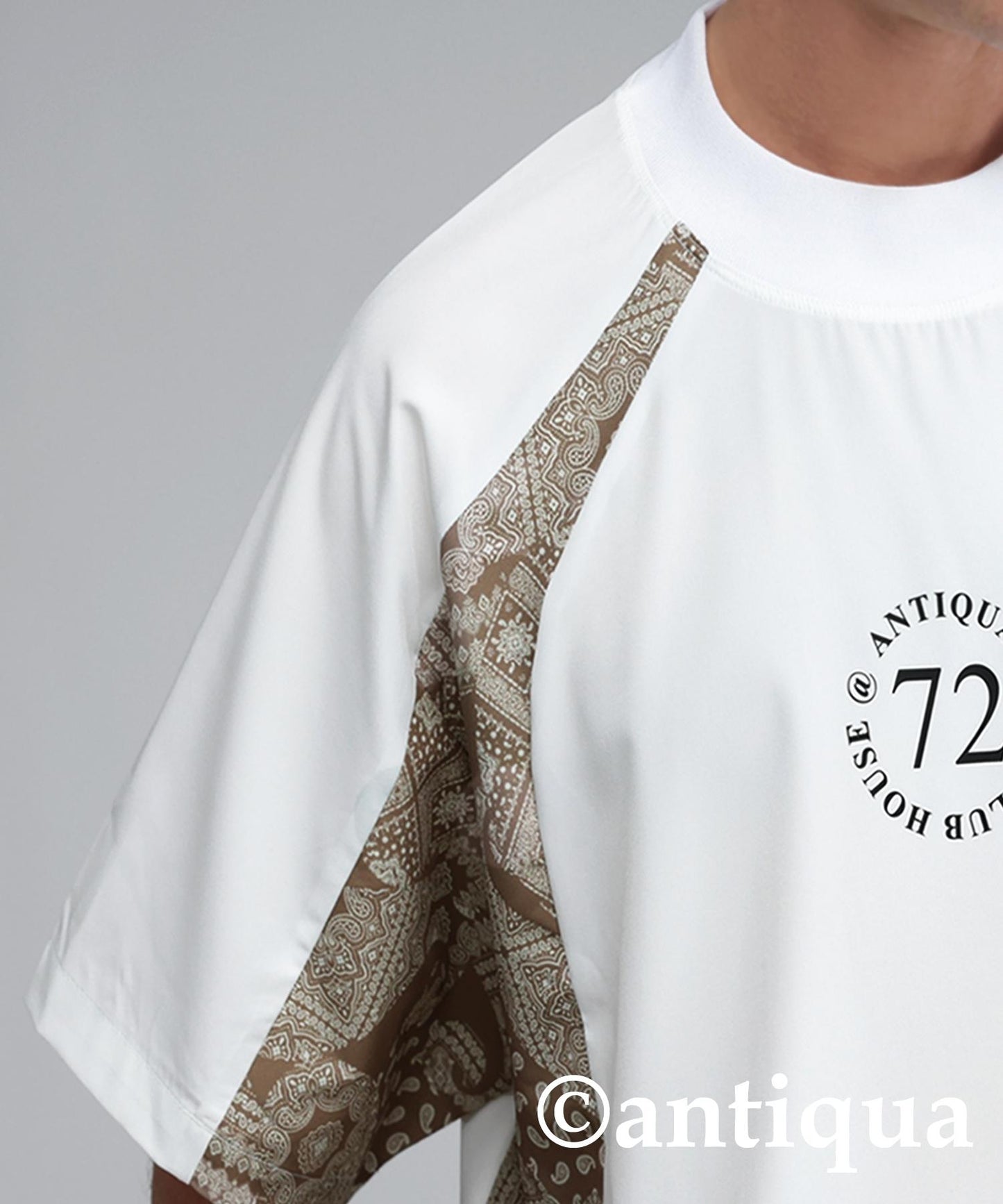 Men's ANTIQUA GOLF × STCH Paisley Logo Tops