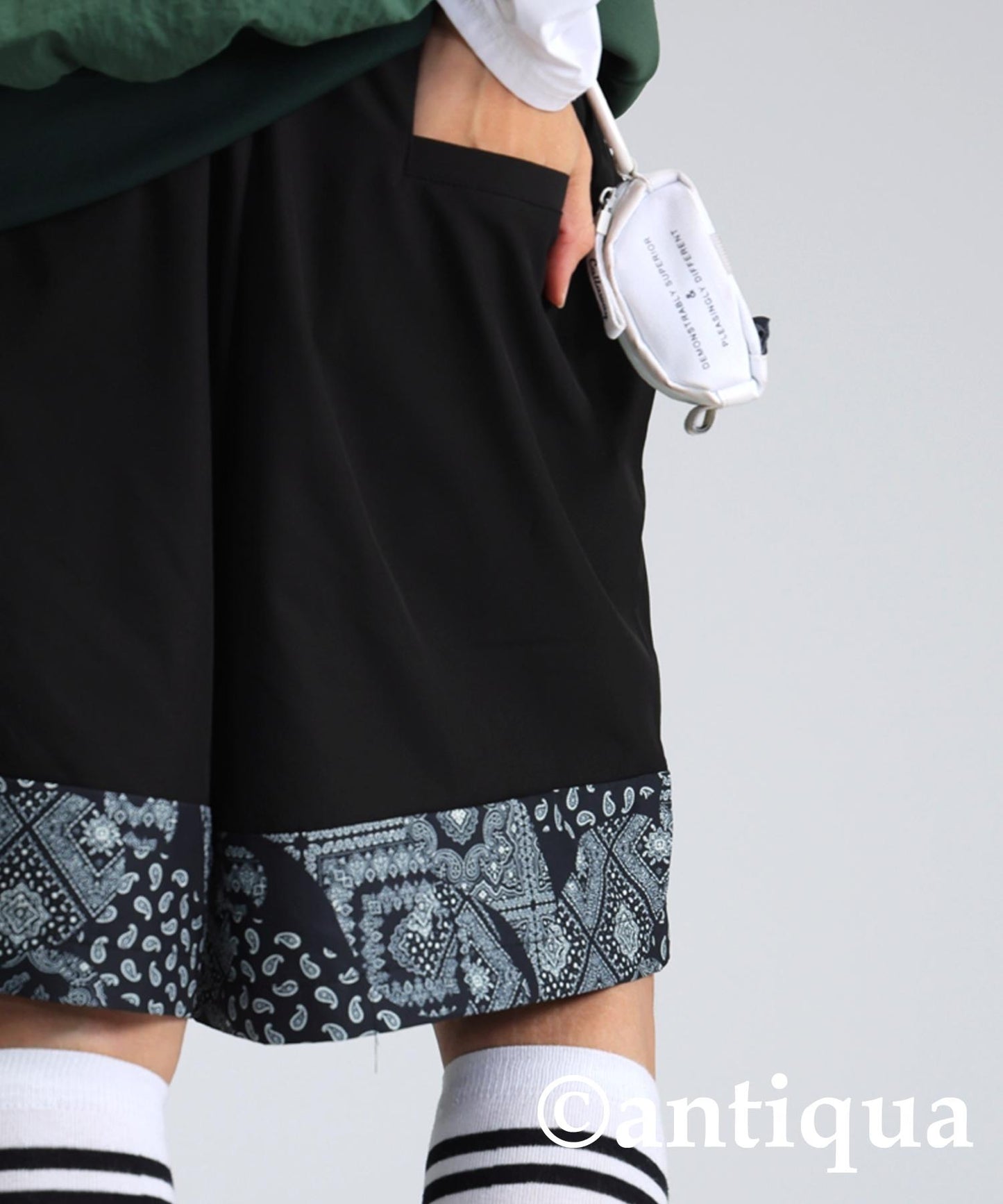 Ladies ANTIQUA GOLF × STCH Paisley Switching Shorts