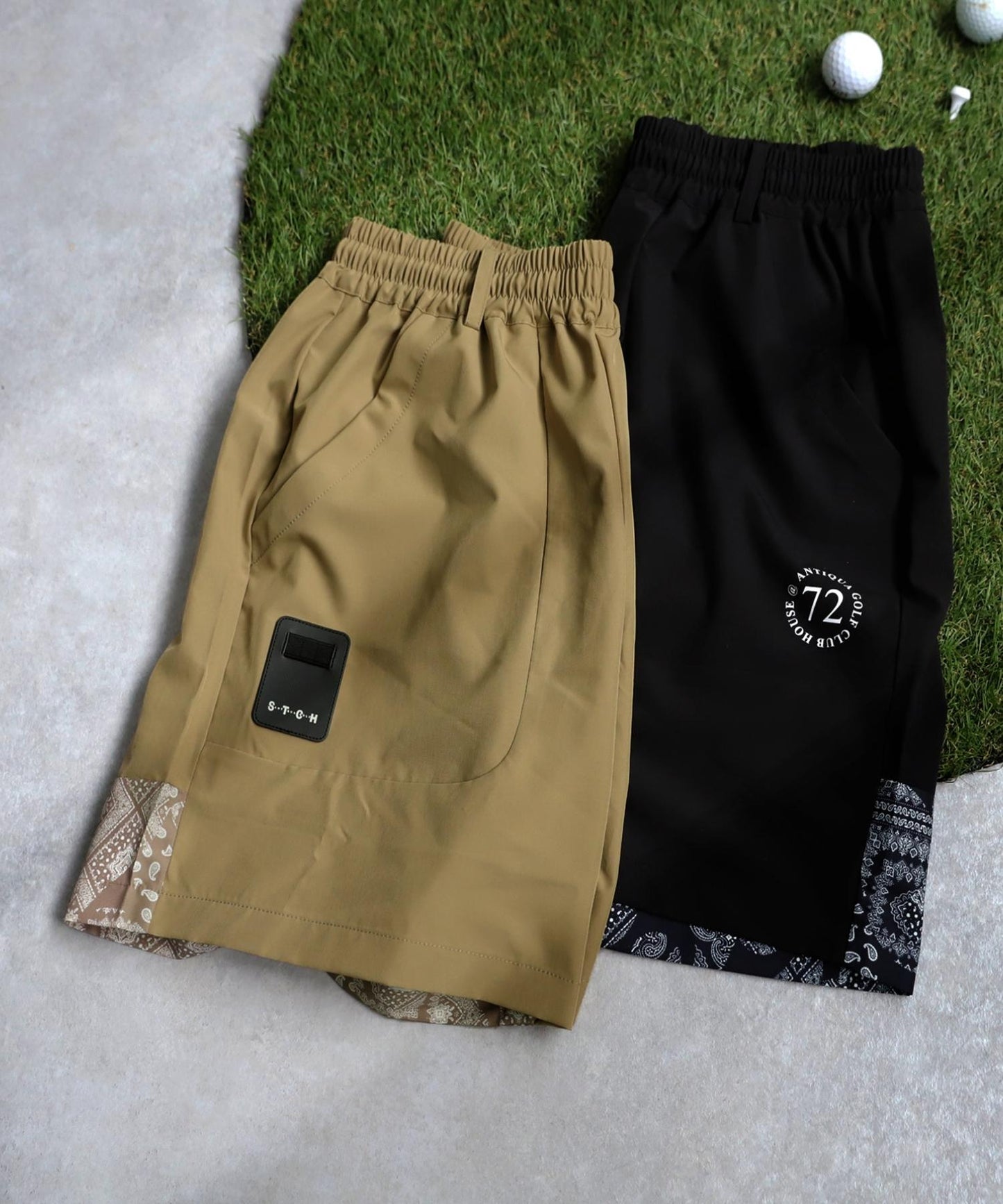 Ladies ANTIQUA GOLF × STCH Paisley Switching Shorts