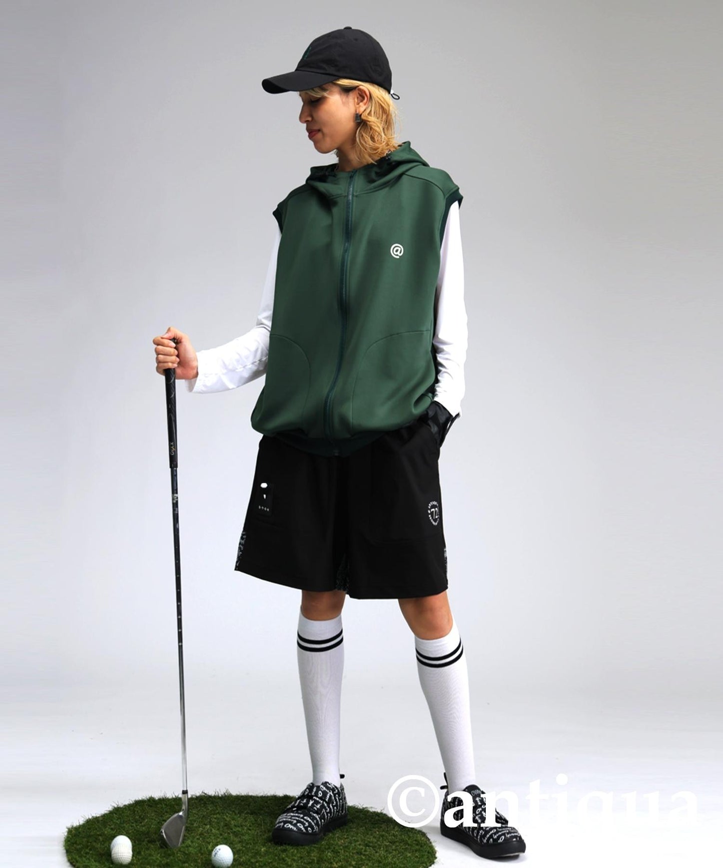 Ladies ANTIQUA GOLF × STCH Paisley Switching Shorts