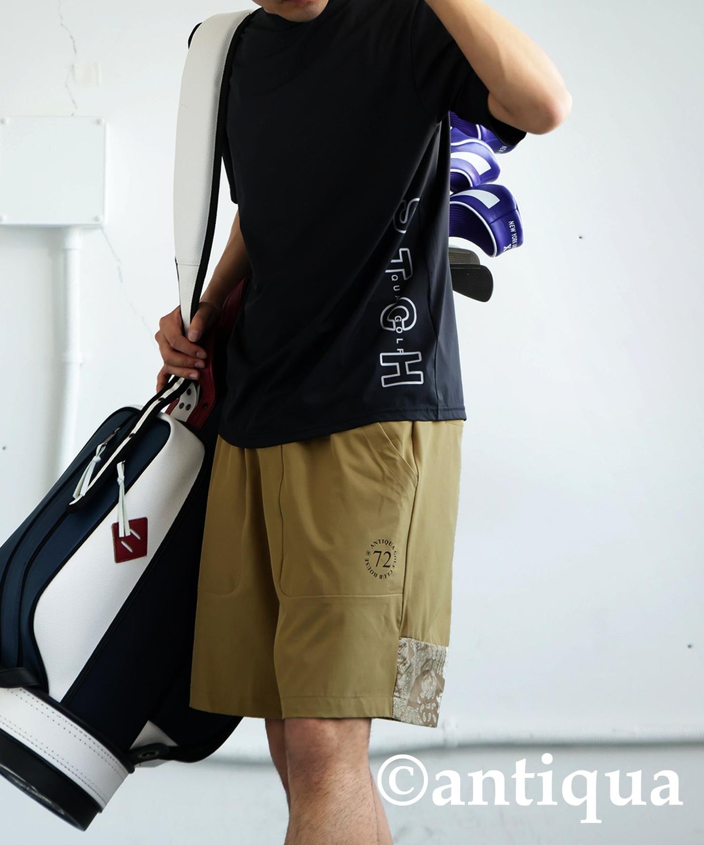Men's ANTIQUA GOLF × STCH Paisley Switching Shorts