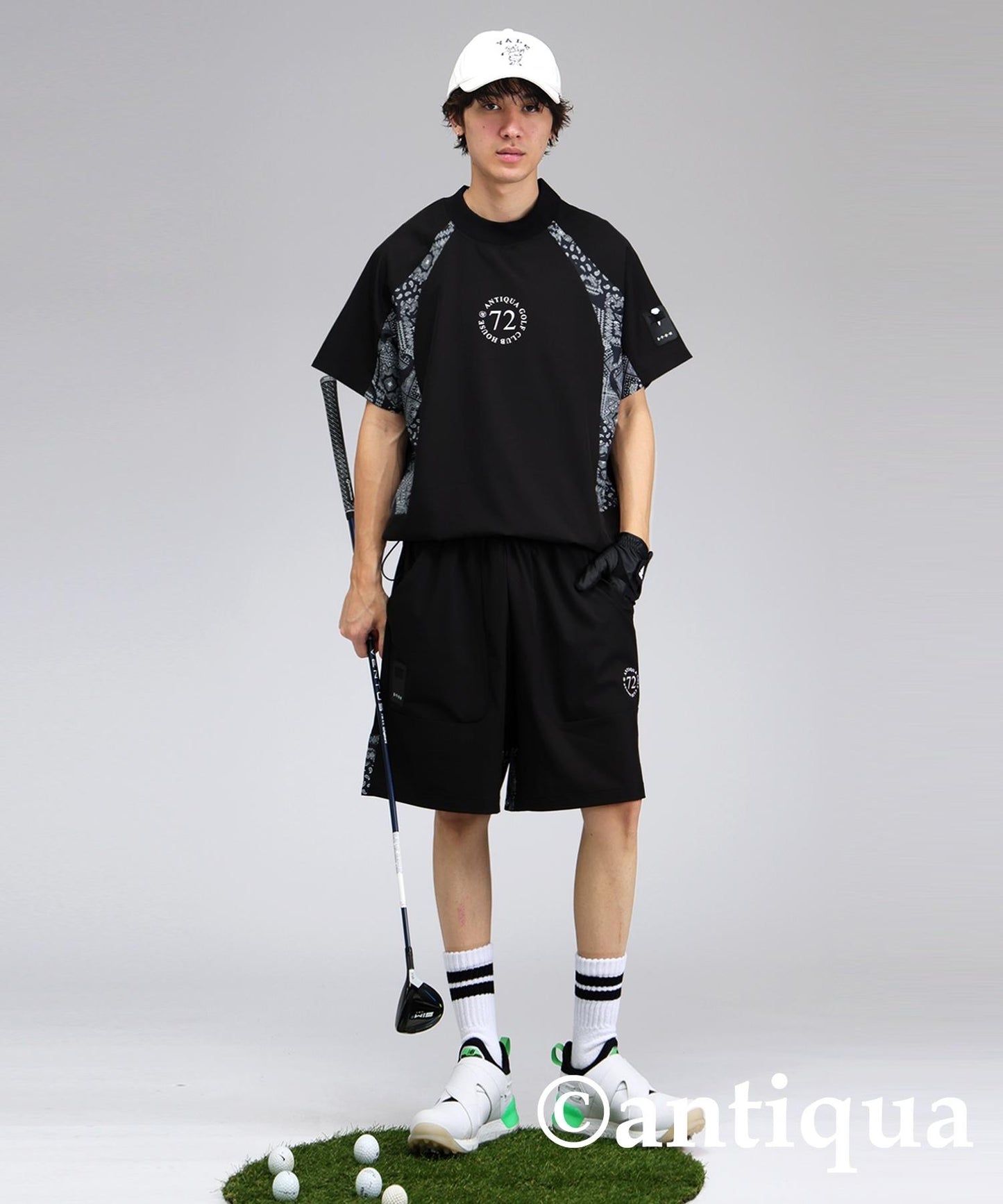 Men's ANTIQUA GOLF × STCH Paisley Switching Shorts