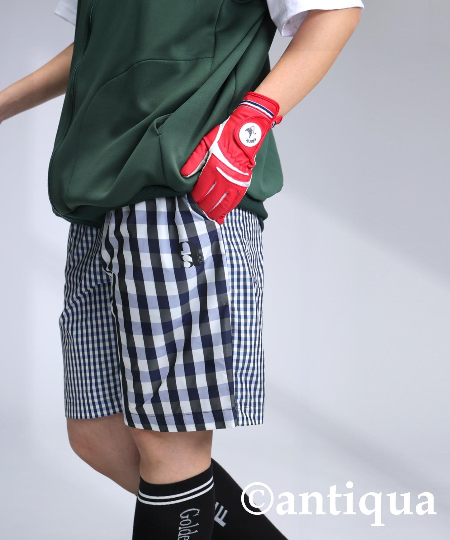 Ladies ANTIQUA GOLF × STCH Check Shorts