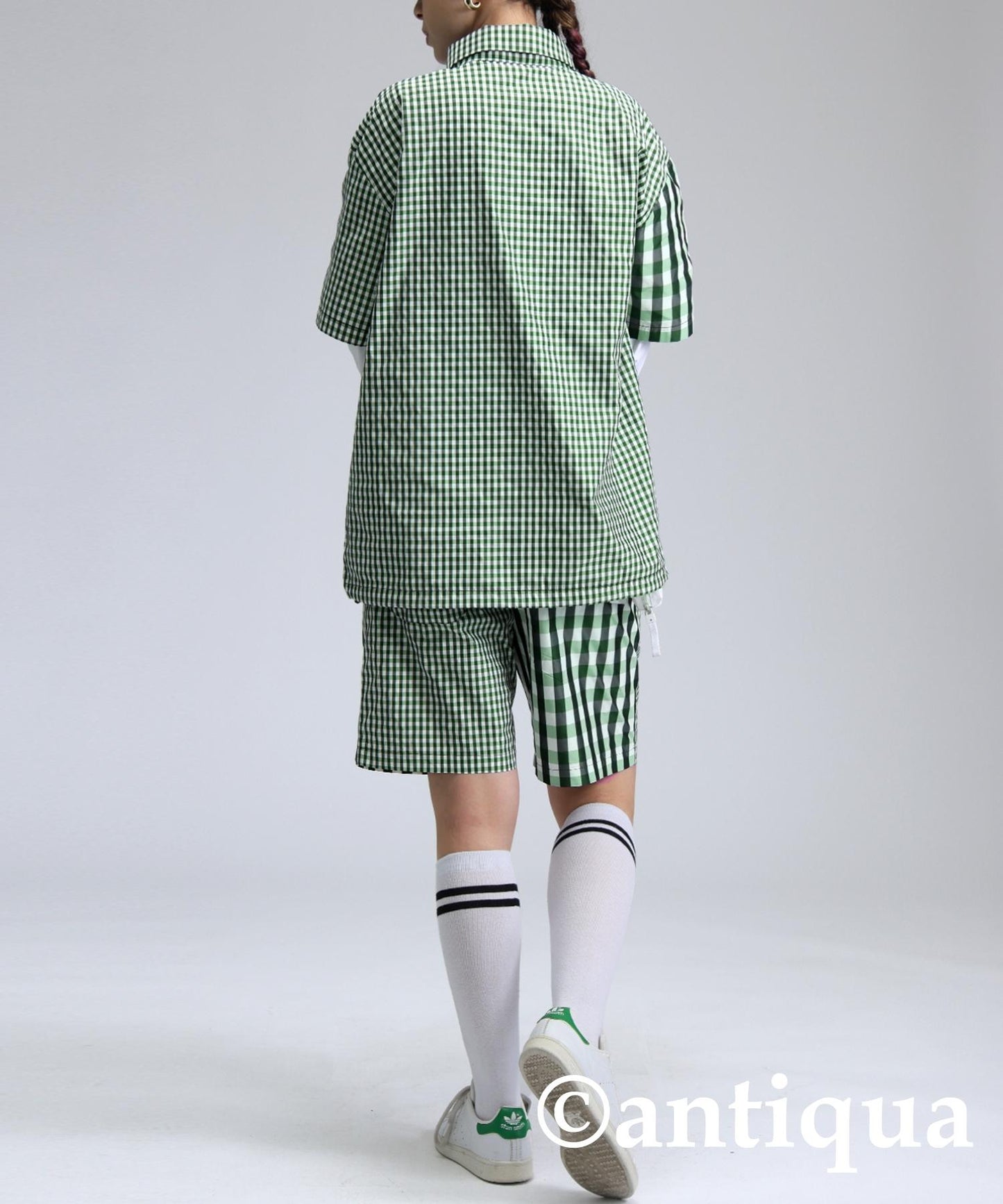 Ladies ANTIQUA GOLF × STCH Check Shorts