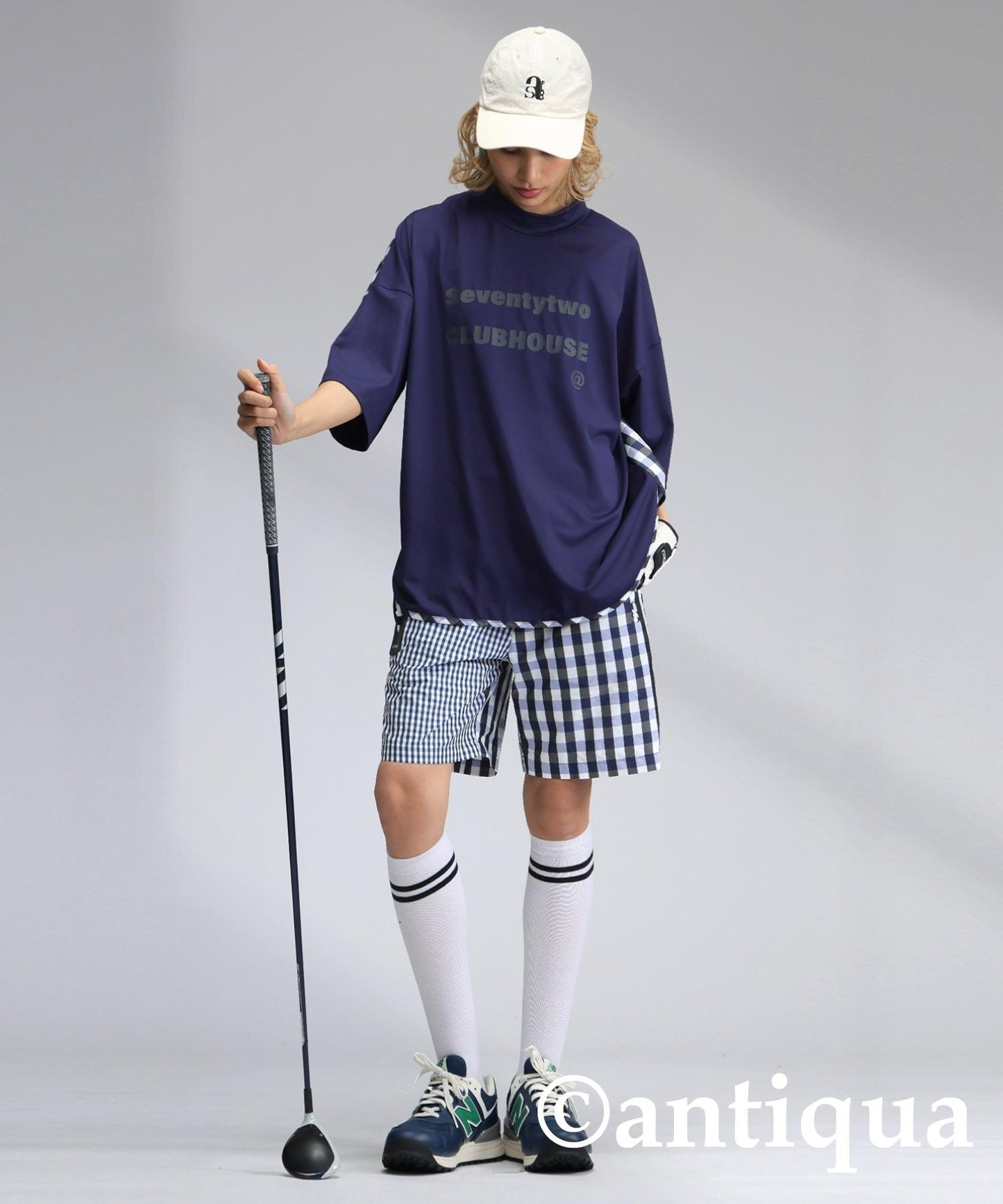 Ladies ANTIQUA GOLF × STCH Check Shorts