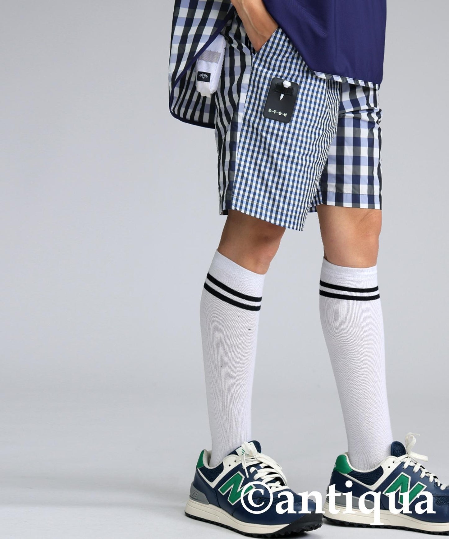 Ladies ANTIQUA GOLF × STCH Check Shorts
