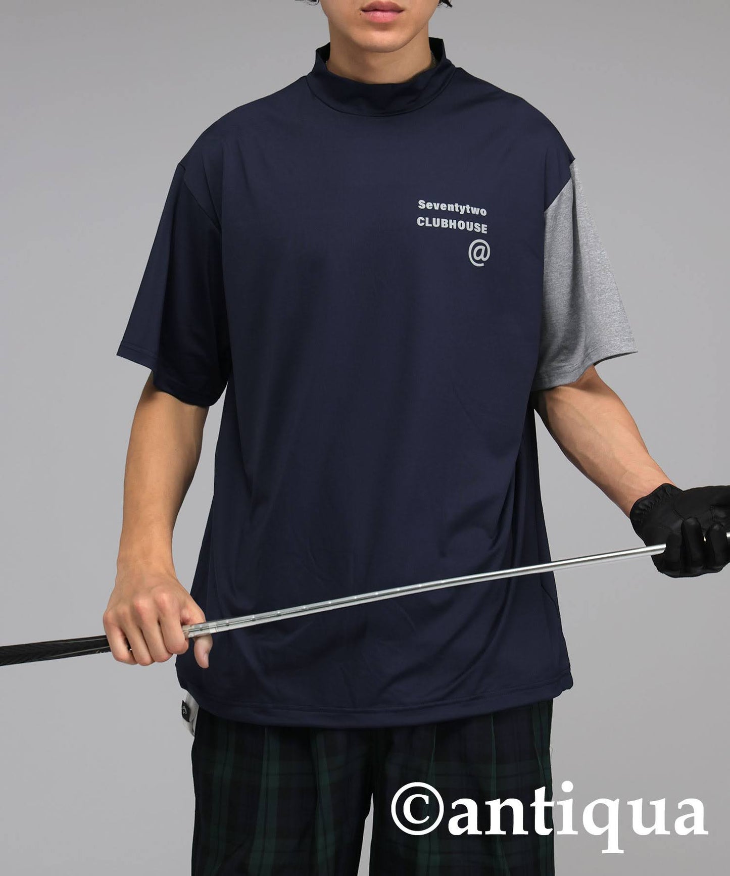 Men's ANTIQUA GOLF × STCH Color Scheme Mock Neck Top