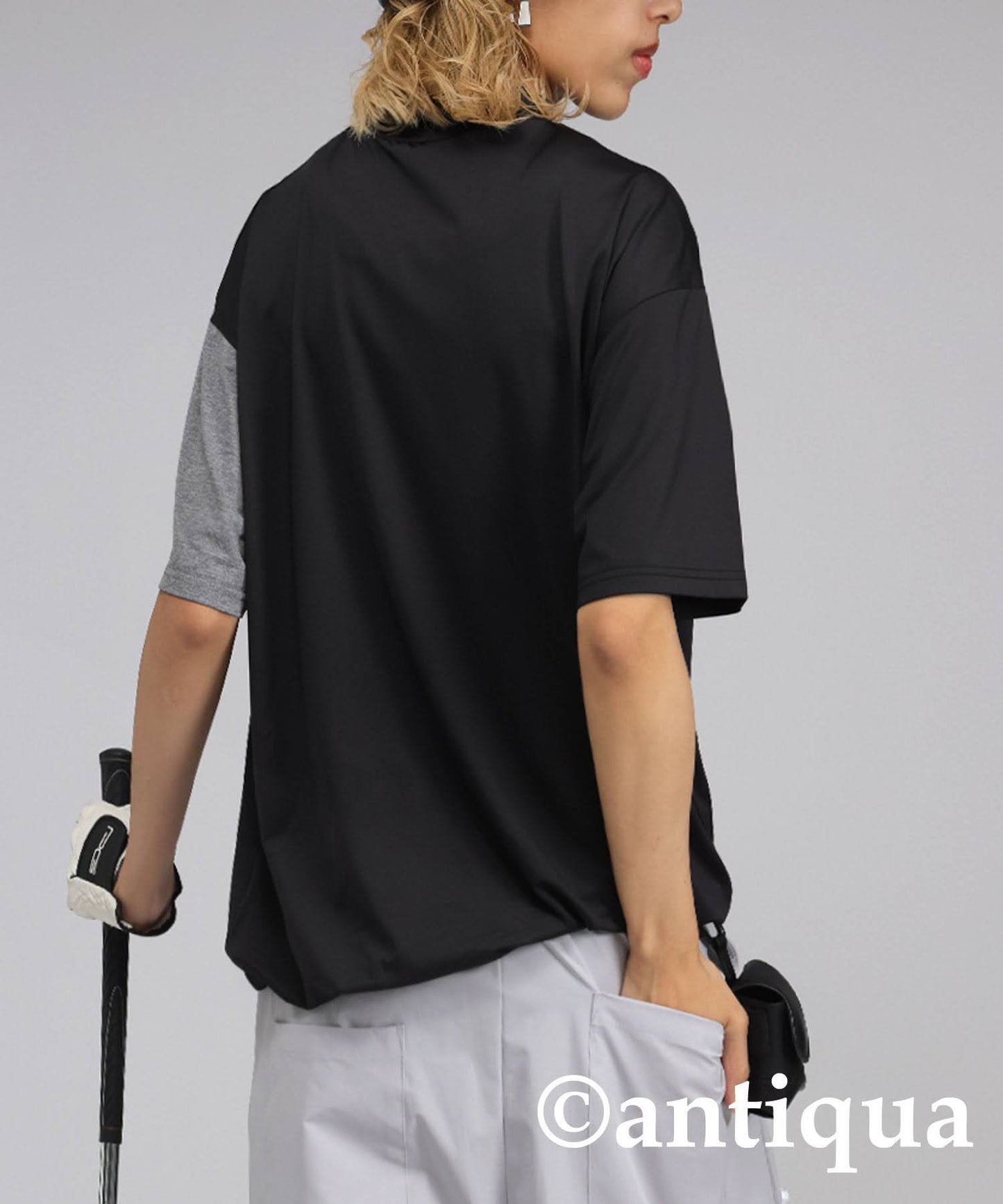 Ladies ANTIQUA GOLF × STCH Color Scheme Mock Neck Top