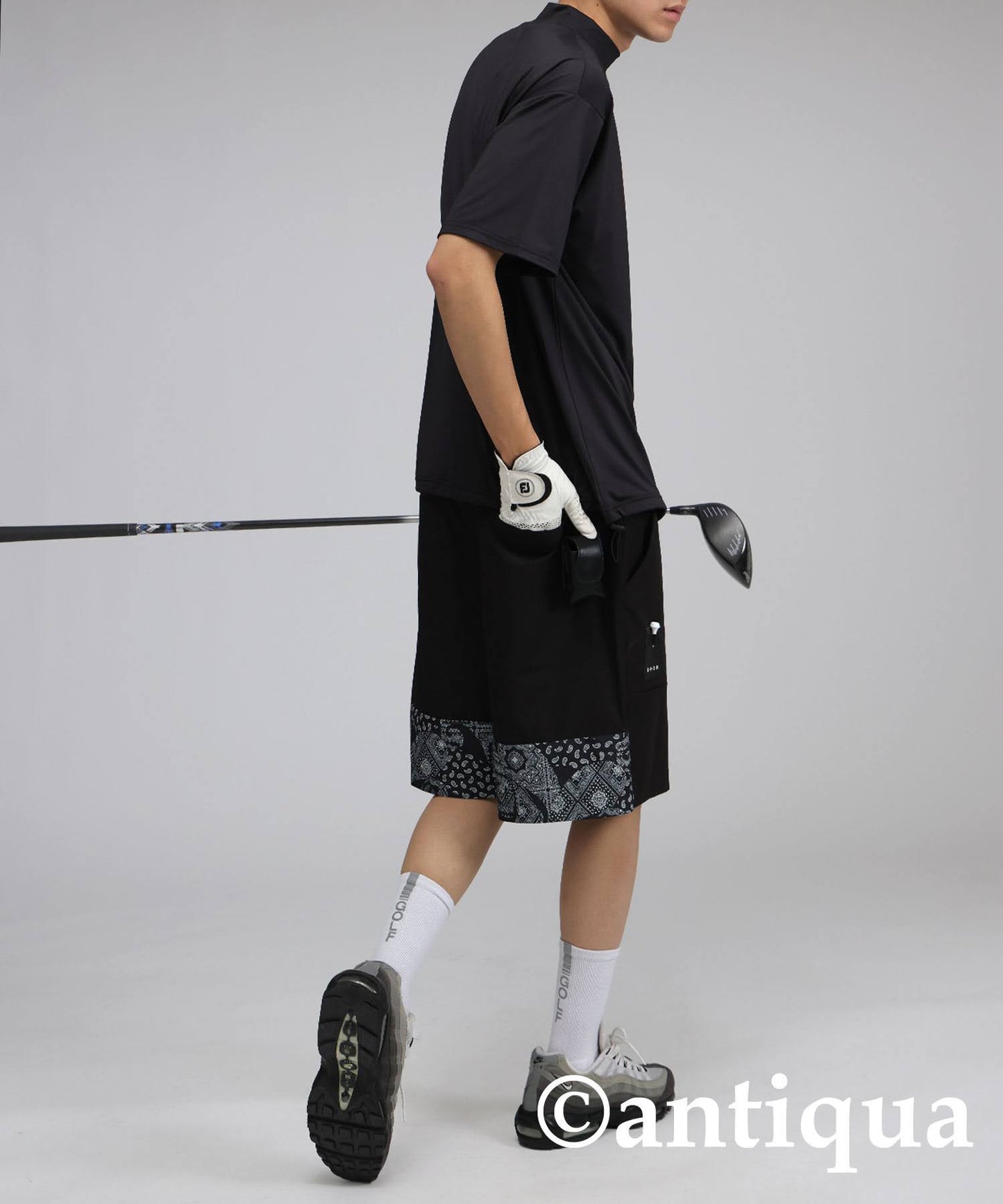 Men's ANTIQUA GOLF × STCH Color Scheme Mock Neck Top