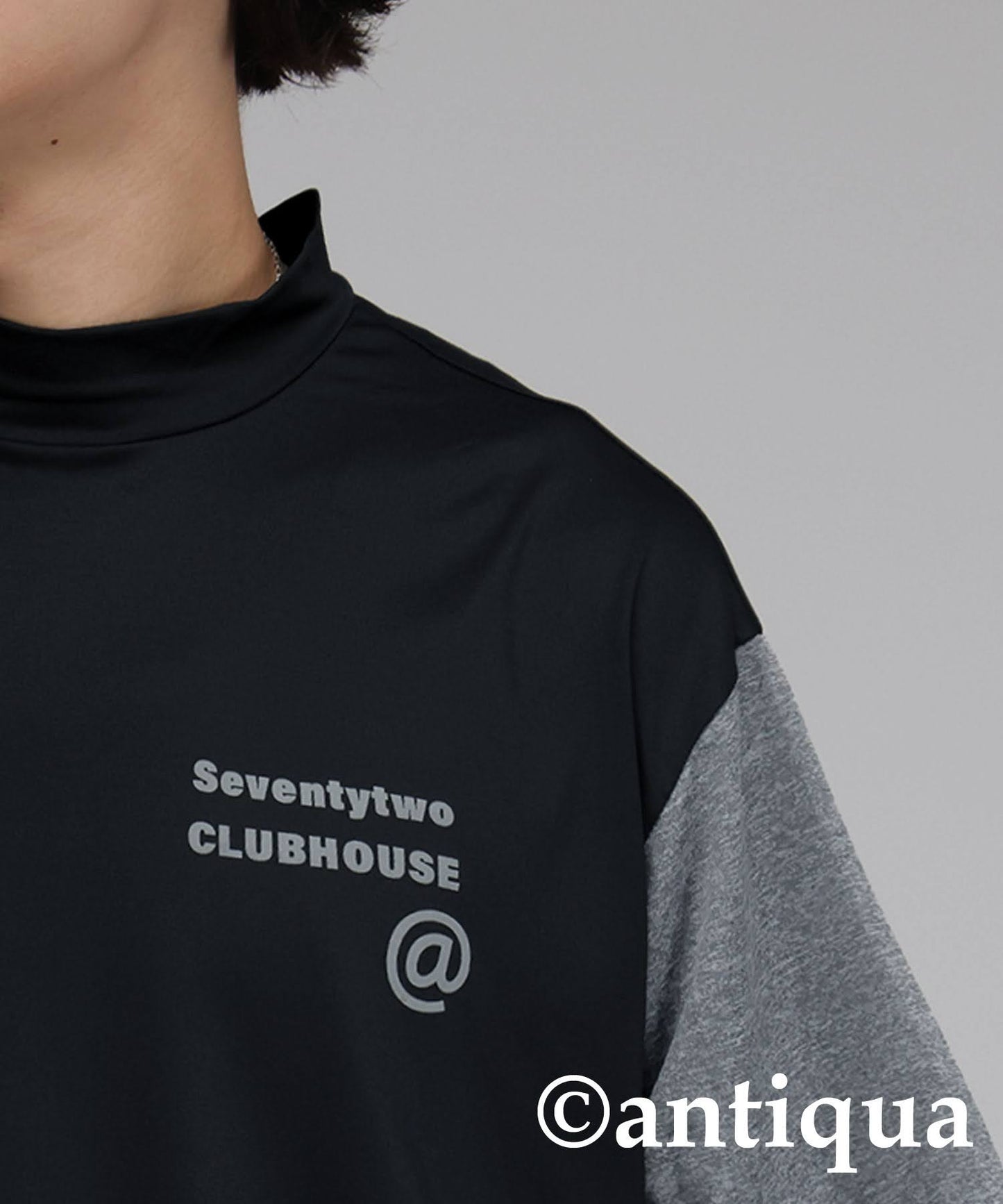 Men's ANTIQUA GOLF × STCH Color Scheme Mock Neck Top