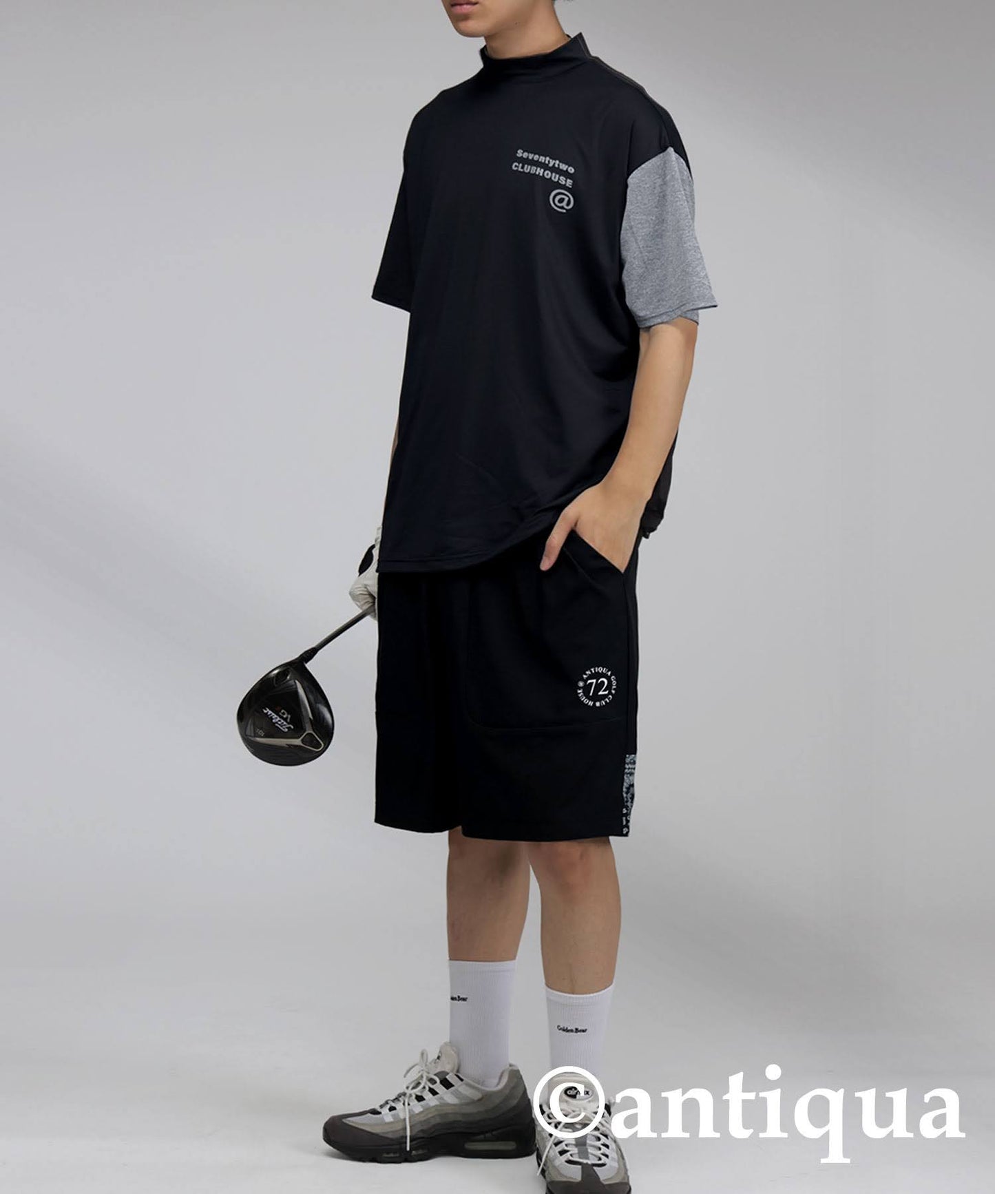 Men's ANTIQUA GOLF × STCH Color Scheme Mock Neck Top