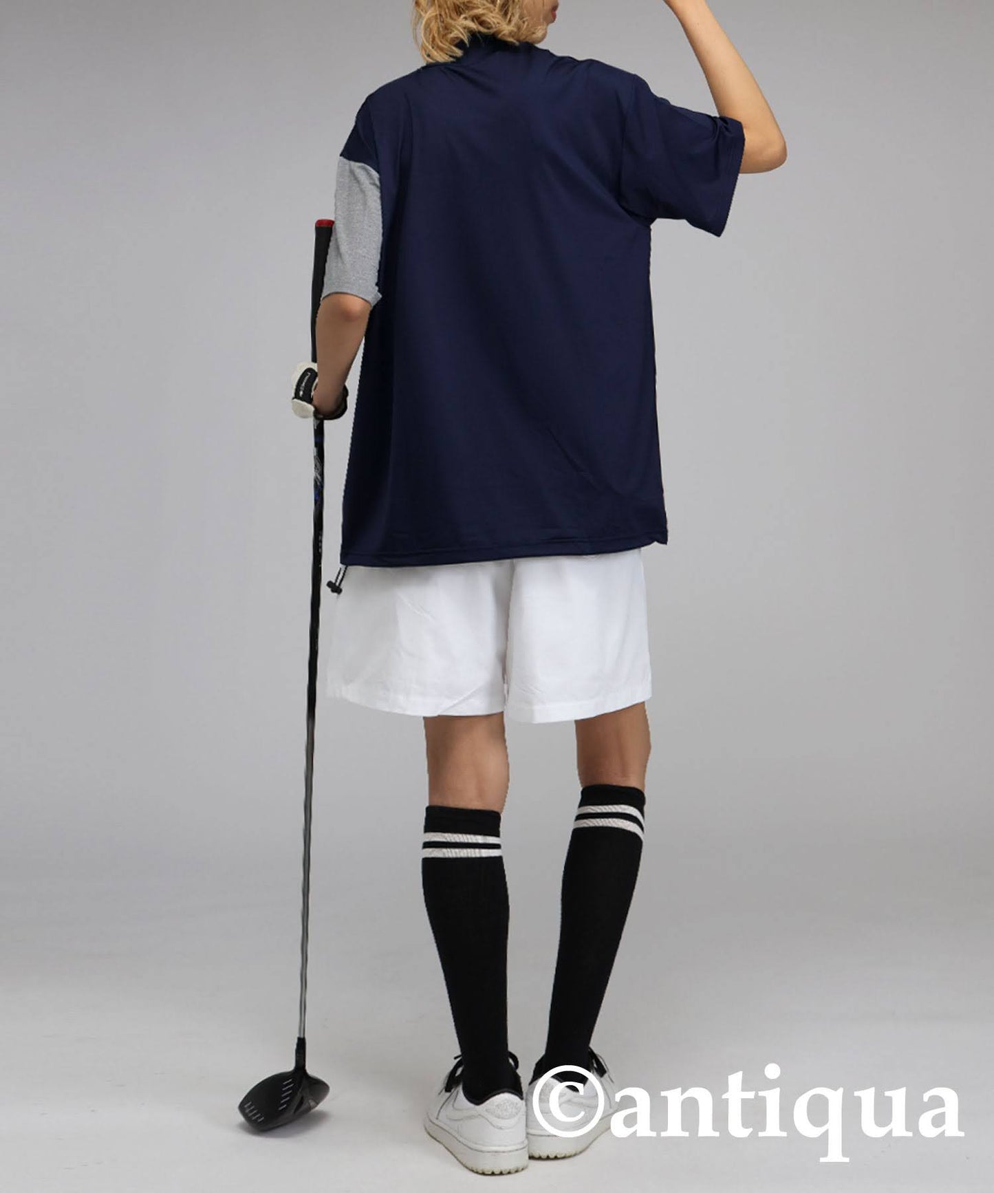 Ladies ANTIQUA GOLF × STCH Color Scheme Mock Neck Top