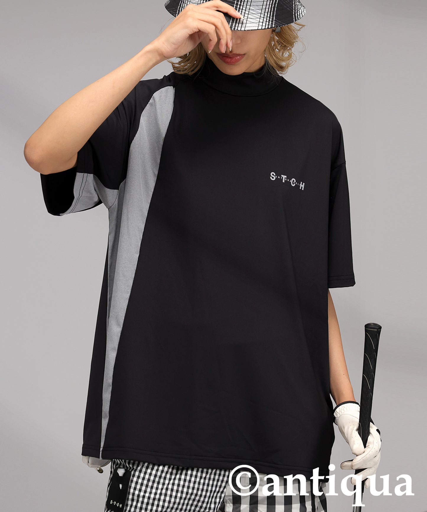 Ladies ANTIQUA GOLF × STCH Asymmetric Logo Top