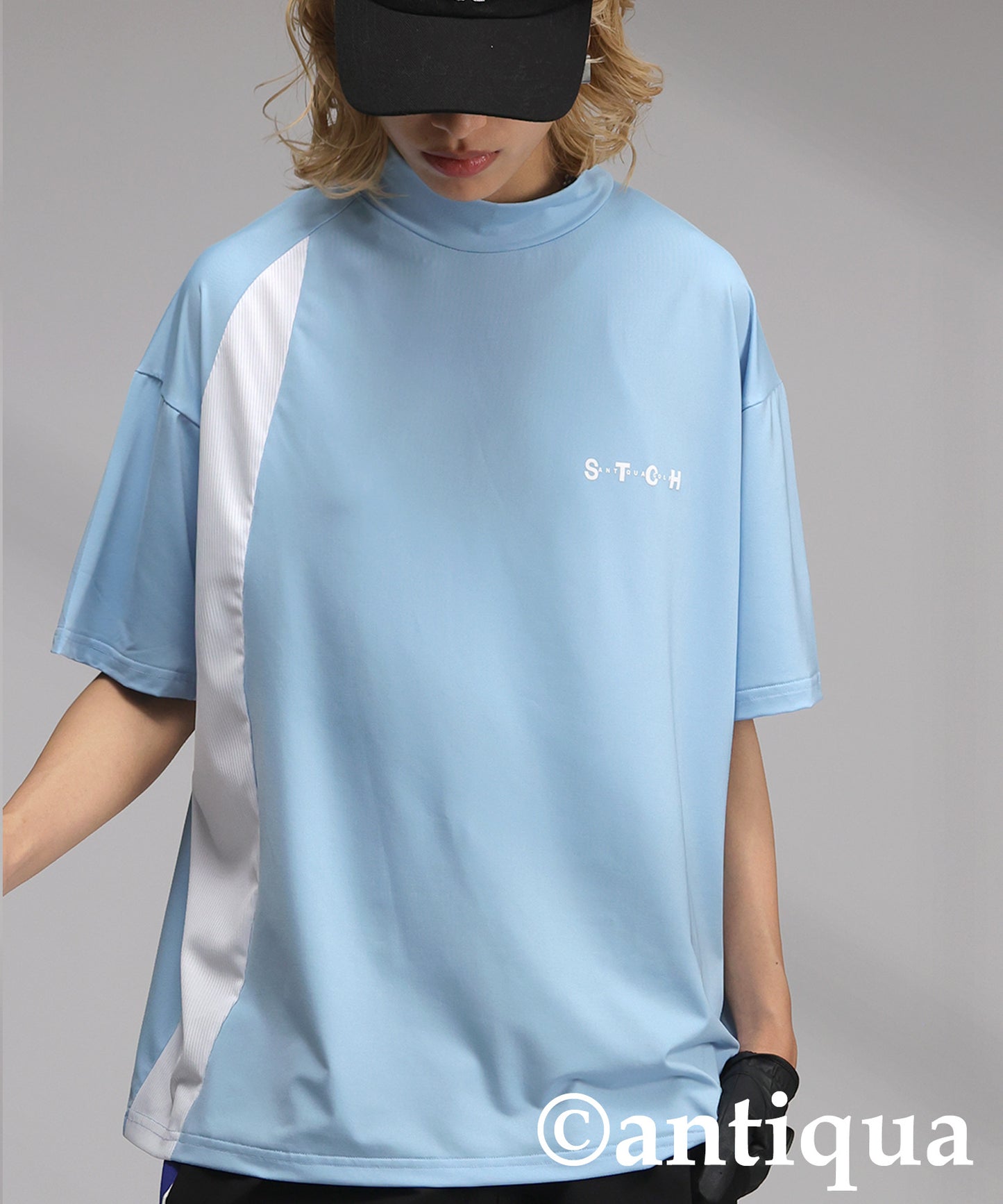 Ladies ANTIQUA GOLF × STCH Asymmetric Logo Top