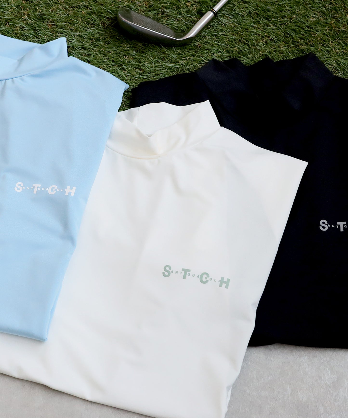 Men's ANTIQUA GOLF × STCH Asymmetric Logo Top