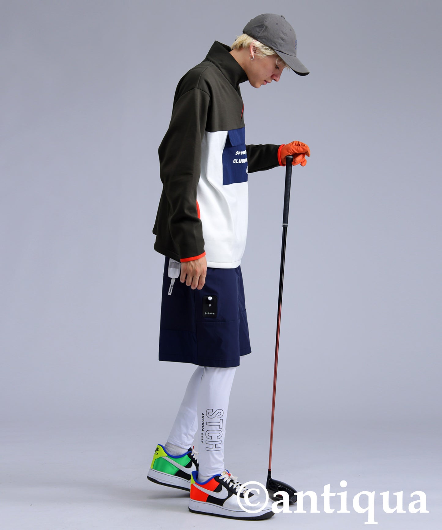 ANTIQUA GOLF×STCH Logo Leggings Men's