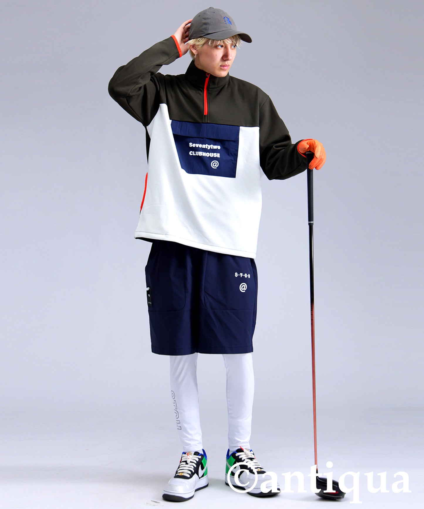 ANTIQUA GOLF×STCH Logo Leggings Men's