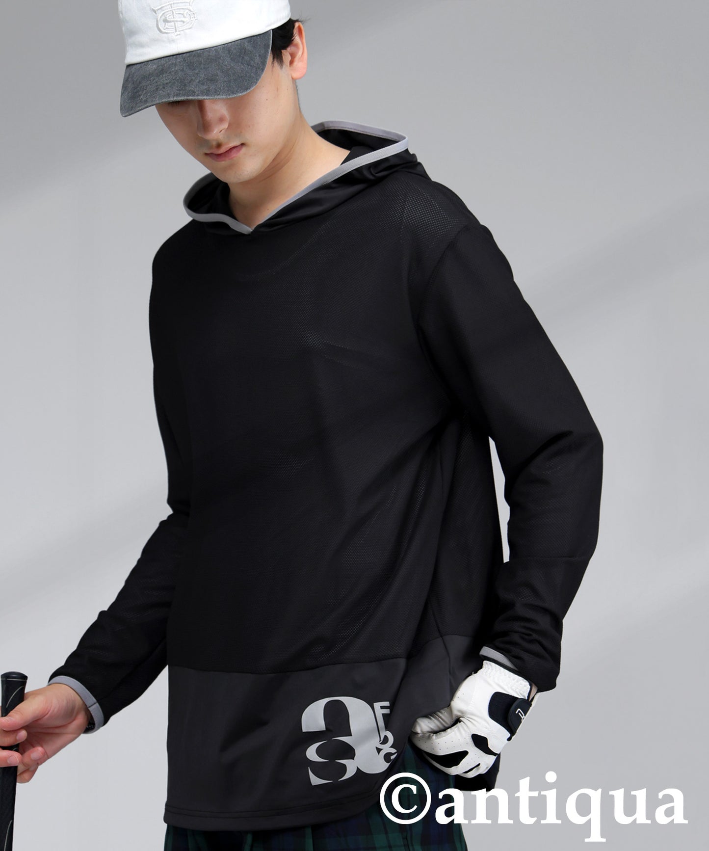 Men's ANTIQUA GOLF × STCH UV Mesh Hoodie
