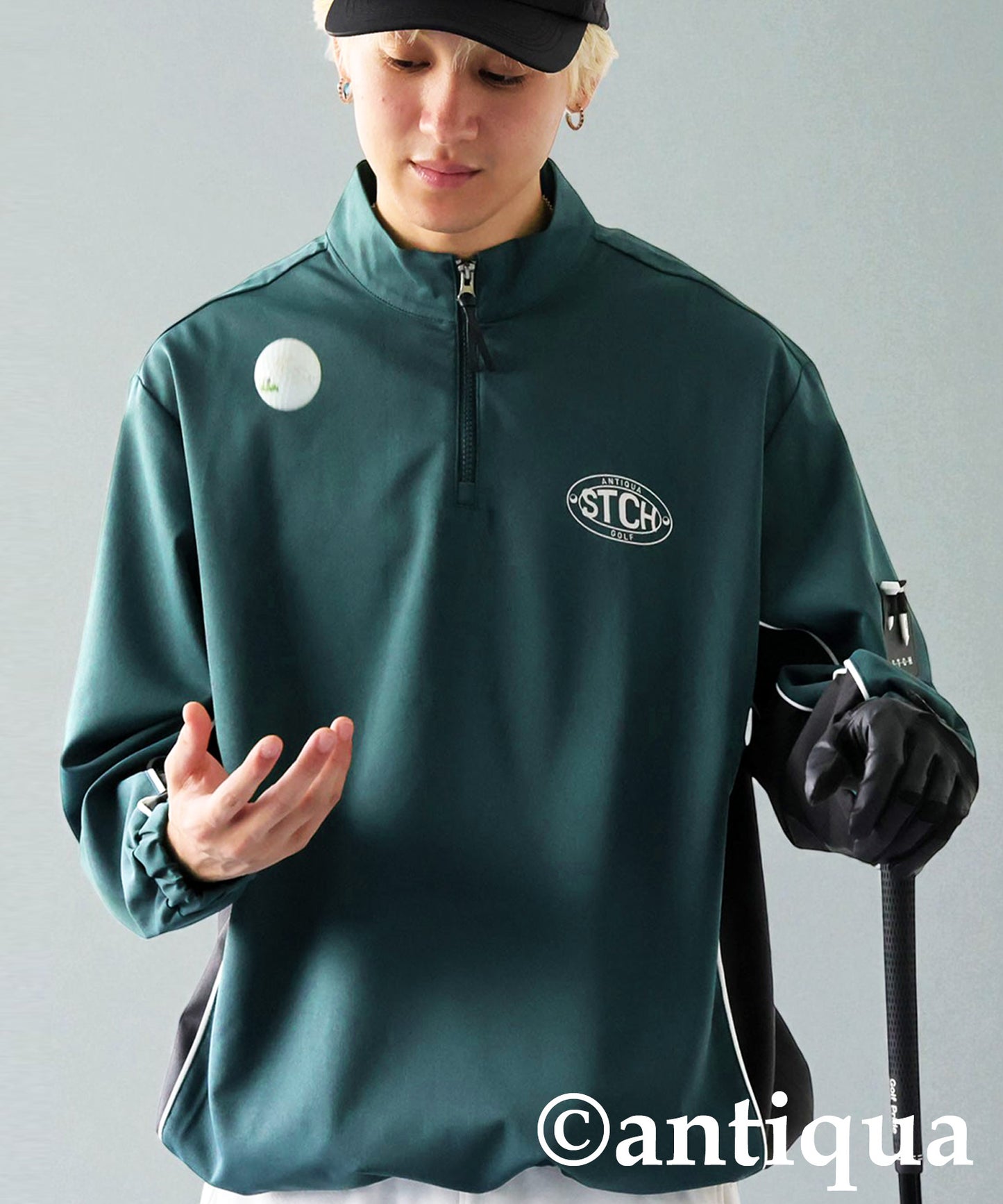 ANTIQUA GOLF×STCH Half-Zip Top Men's