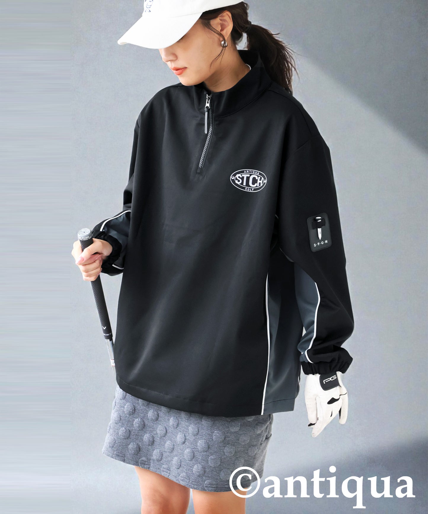 ANTIQUA GOLF×STCH Half-Zip Top Ladies
