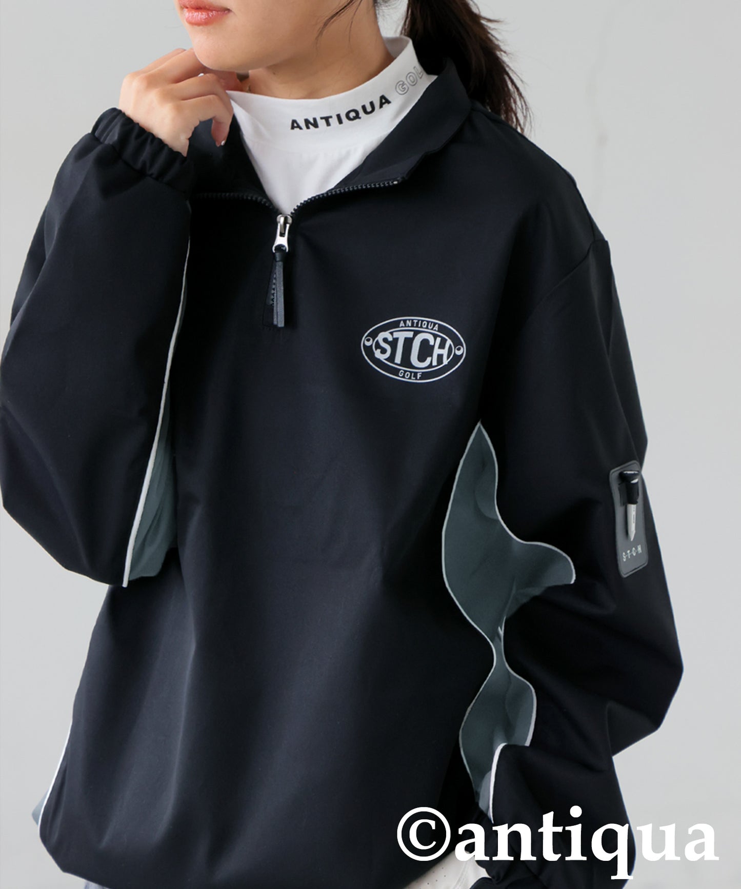 ANTIQUA GOLF×STCH Half-Zip Top Ladies