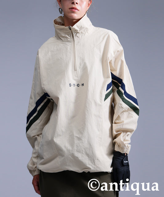 ANTIQUA GOLF×STCH Color-Coordinated Line Pullover Ladies