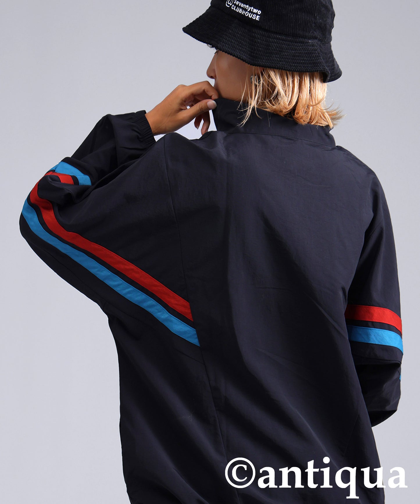 ANTIQUA GOLF×STCH Color-Coordinated Line Pullover Ladies