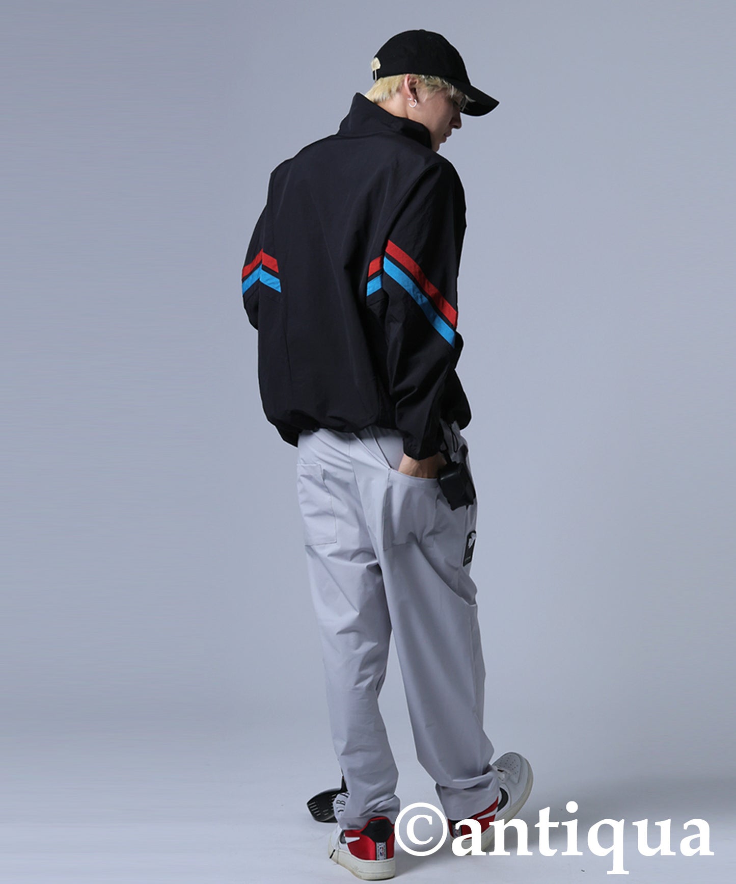ANTIQUA GOLF×STCH Color-Coordinated Line Pullover Men's