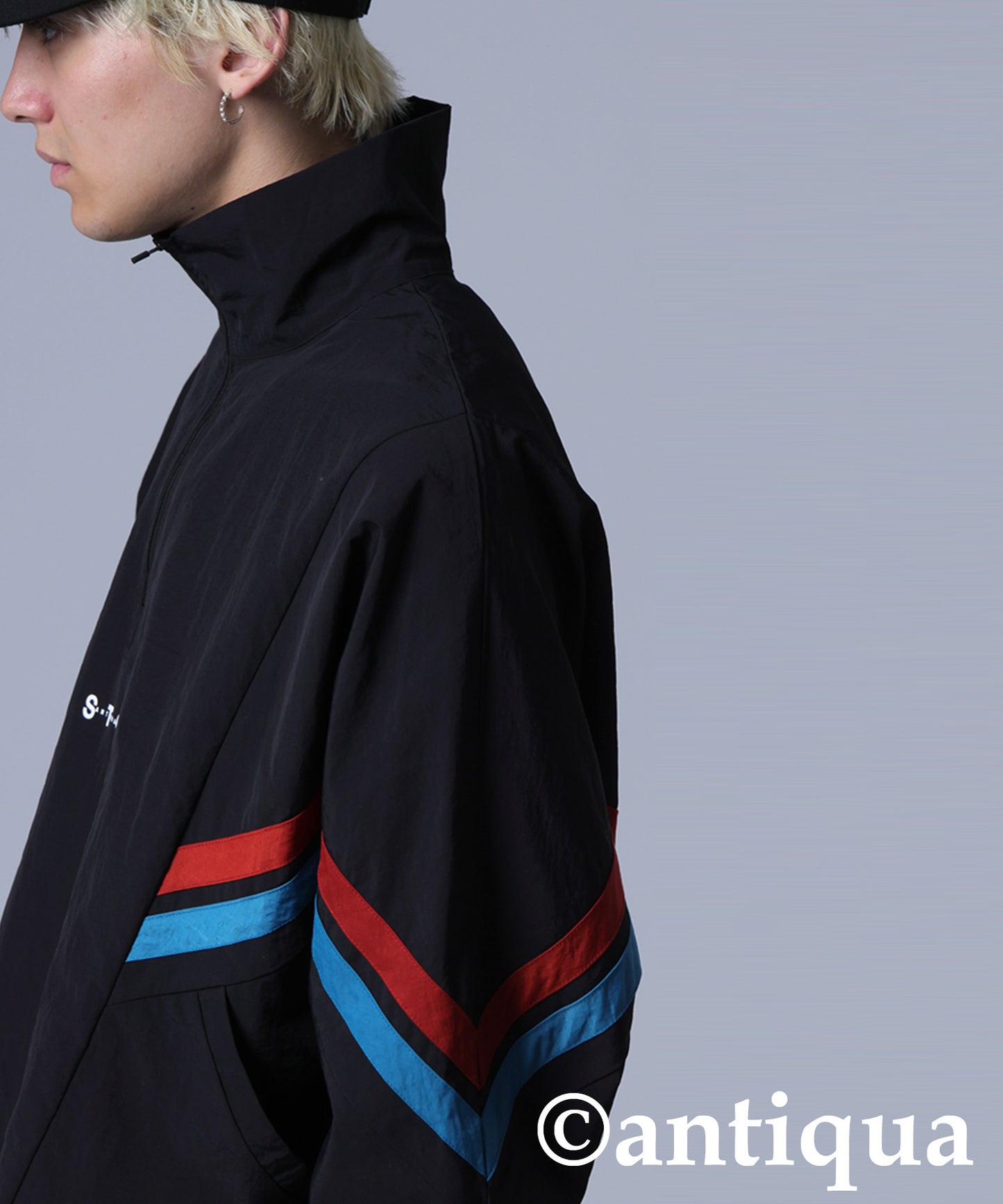 ANTIQUA GOLF×STCH Color-Coordinated Line Pullover Men's