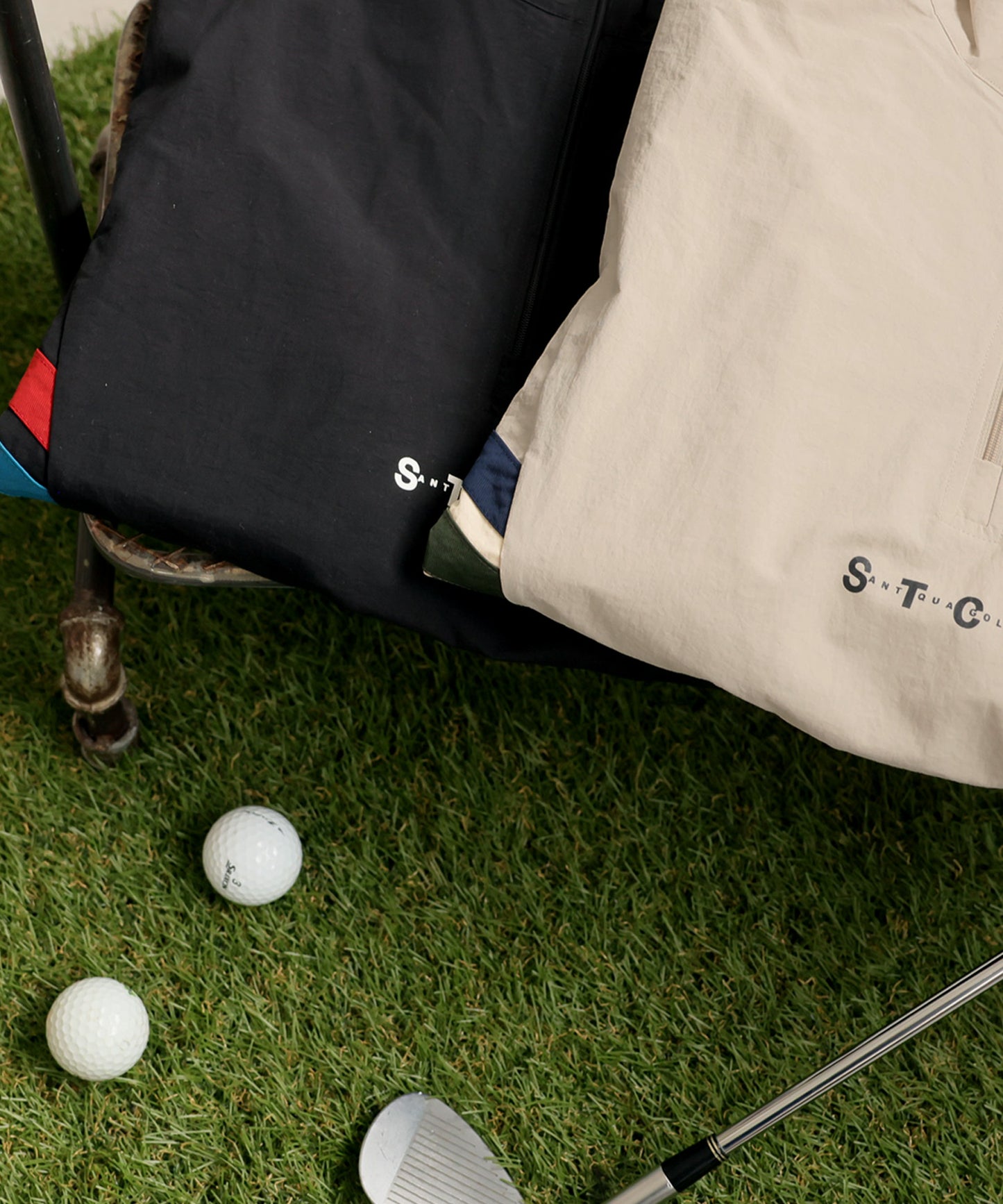 ANTIQUA GOLF×STCH Color-Coordinated Line Pullover Ladies