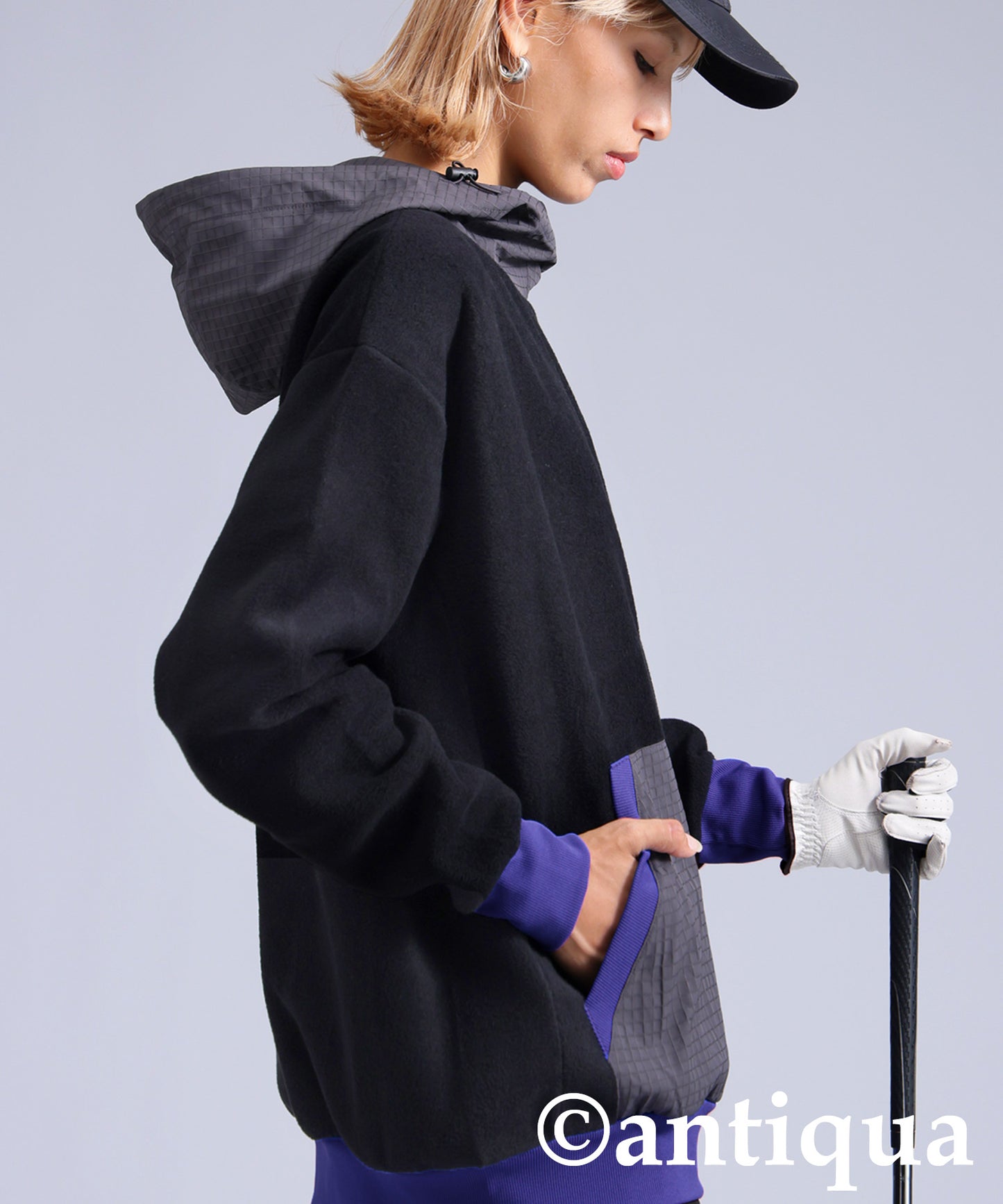 ANTIQUA GOLF×STCH Color-Coordinated Fleece Hoodie Ladies