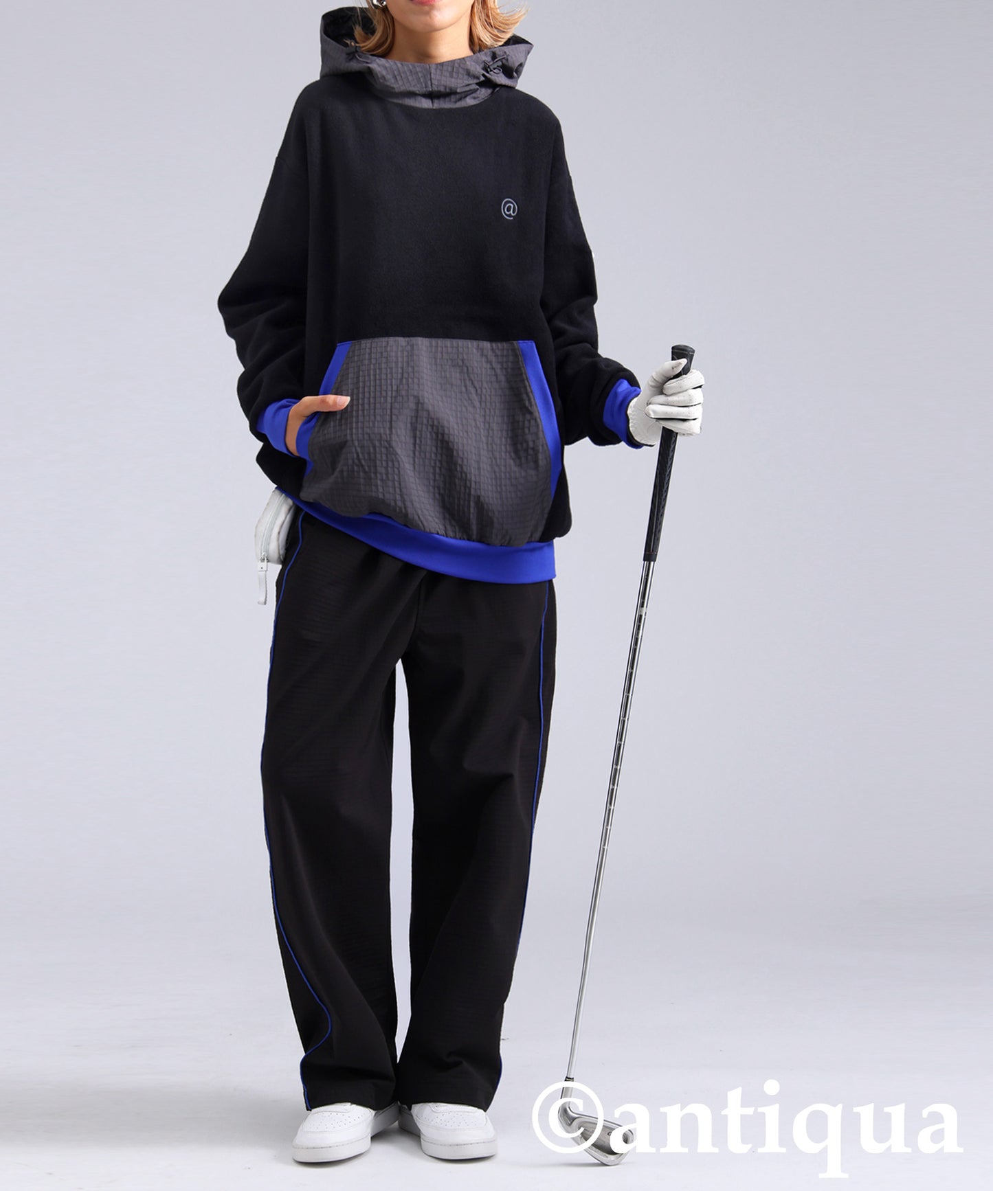 ANTIQUA GOLF×STCH Color-Coordinated Fleece Hoodie Ladies