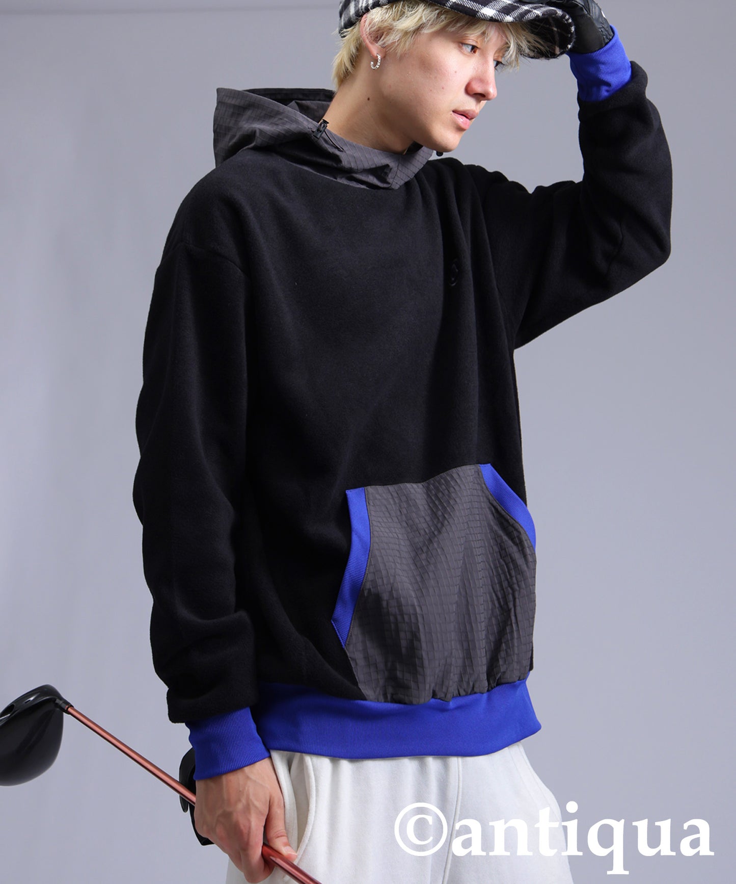 ANTIQUA GOLF×STCH Color-Coordinated Fleece Hoodie Men's