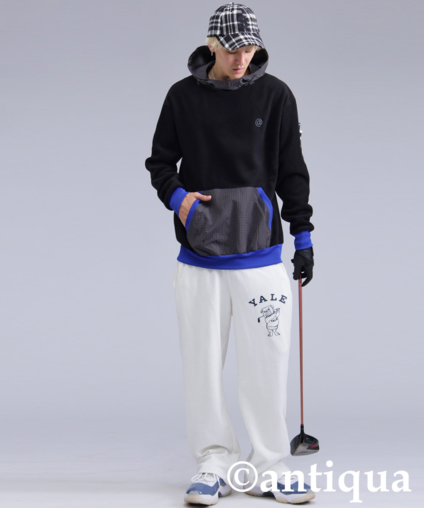 ANTIQUA GOLF×STCH Color-Coordinated Fleece Hoodie Men's