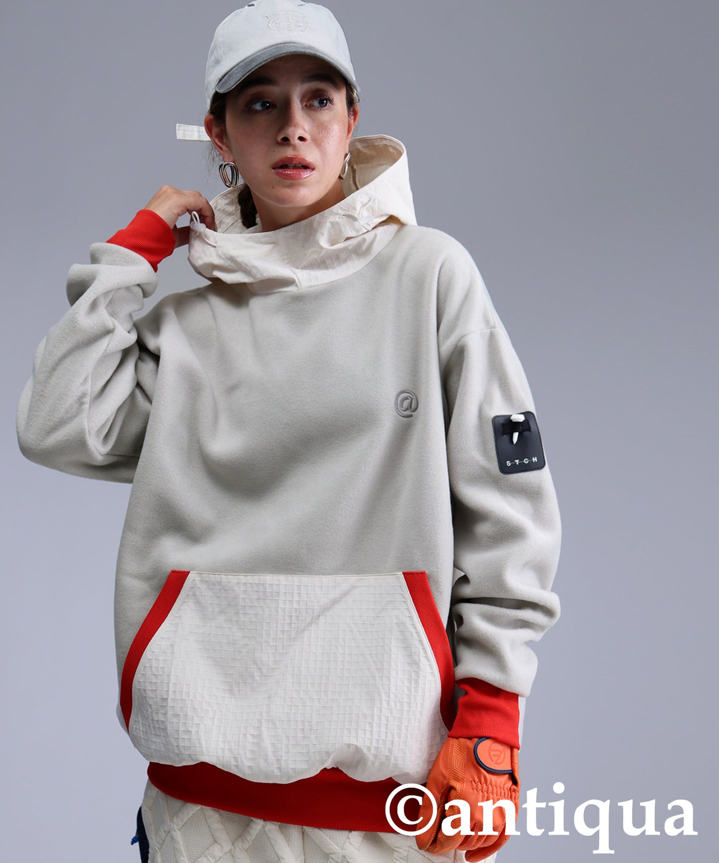 ANTIQUA GOLF×STCH Color-Coordinated Fleece Hoodie Ladies