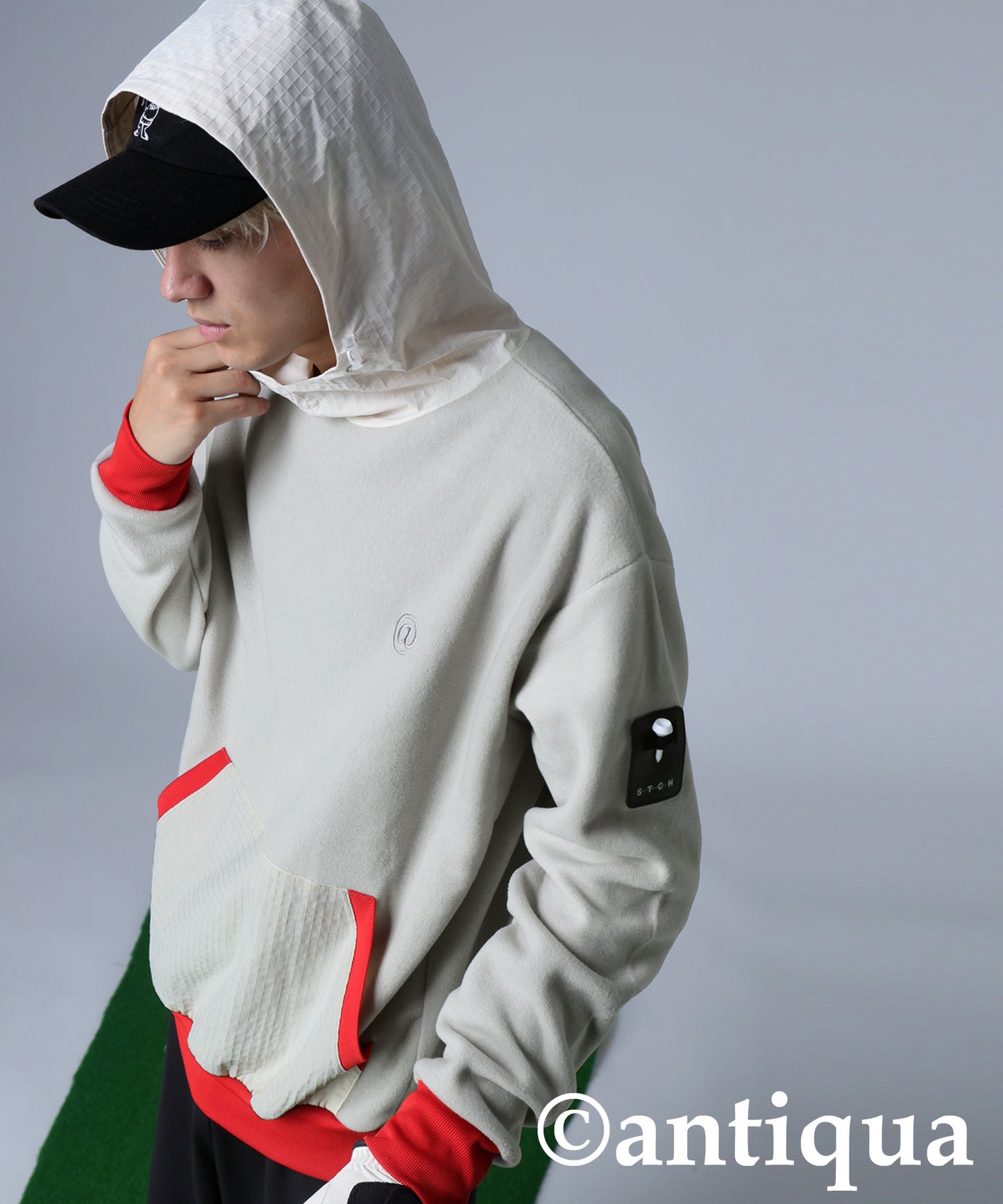 ANTIQUA GOLF×STCH Color-Coordinated Fleece Hoodie Men's