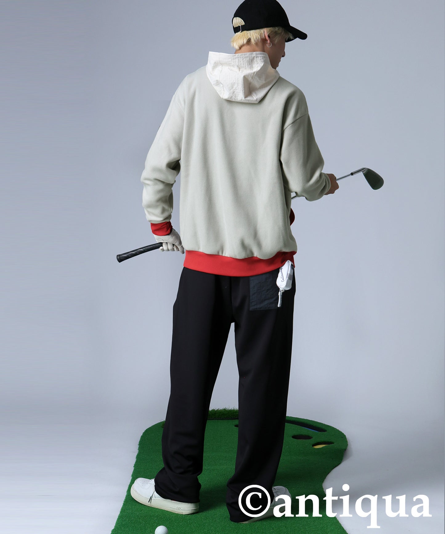 ANTIQUA GOLF×STCH Color-Coordinated Fleece Hoodie Men's